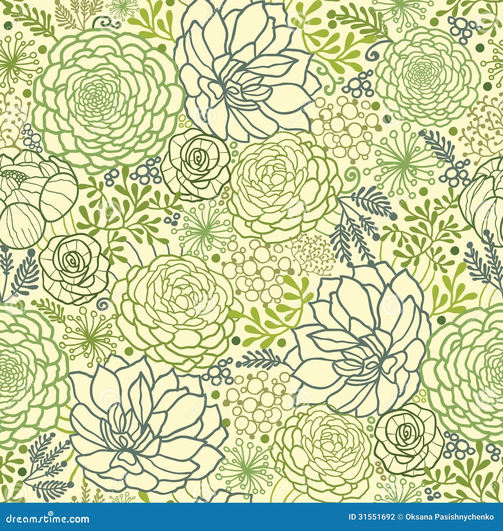 Vector Green Succulent...