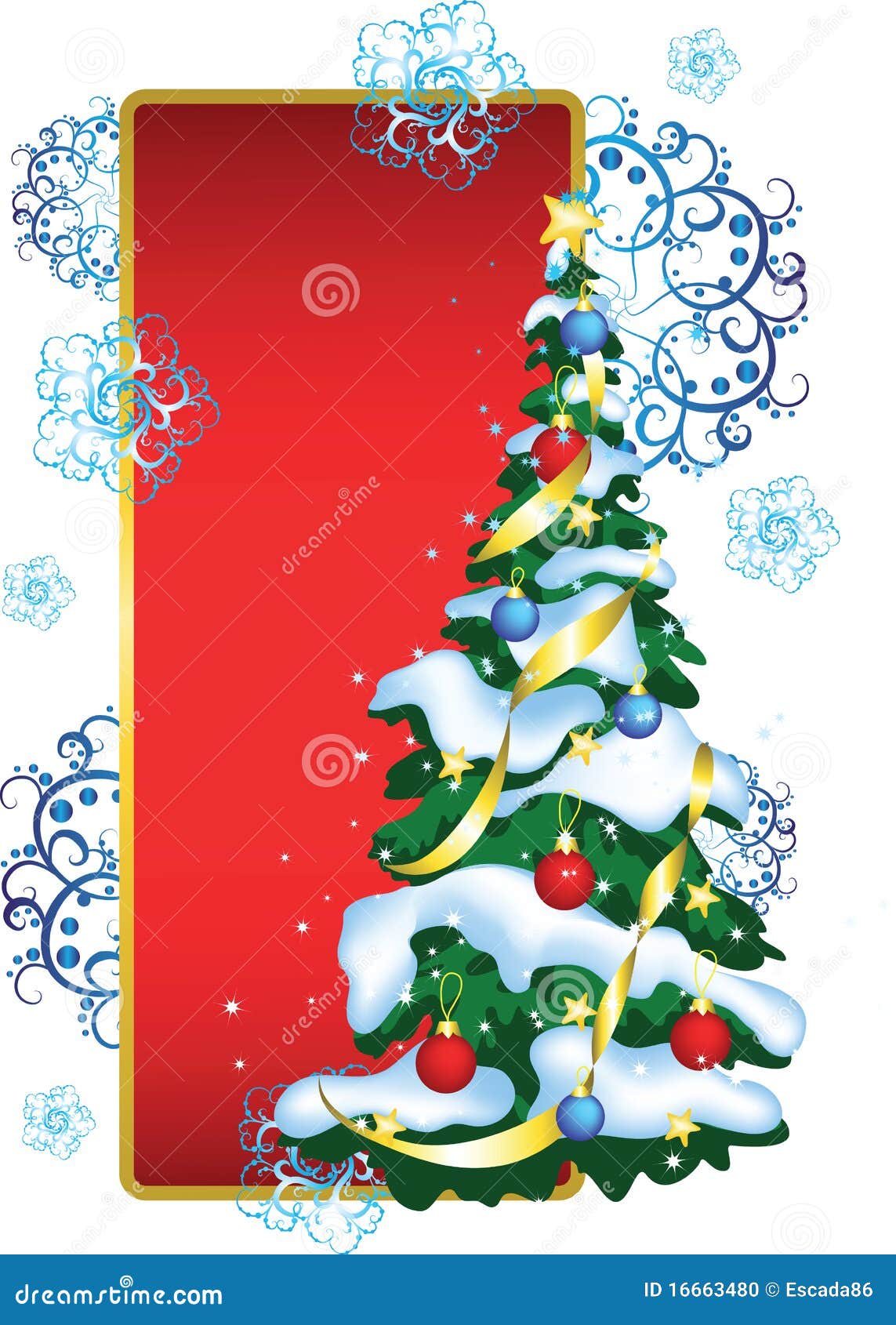 greeting card with christmas tree stock photo image greeting card with christmas tree stock photo image