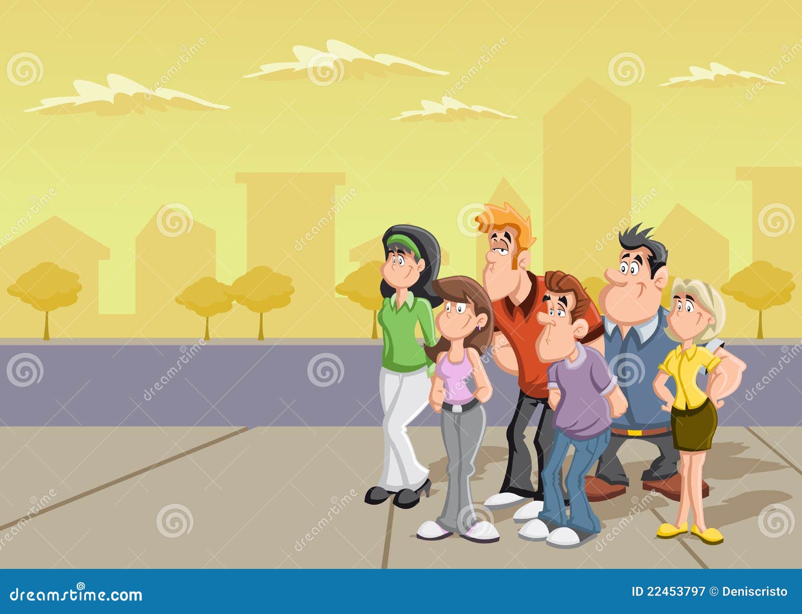 Group Of Cartoon People Royalty Free Stock Photography - Image: 22453797