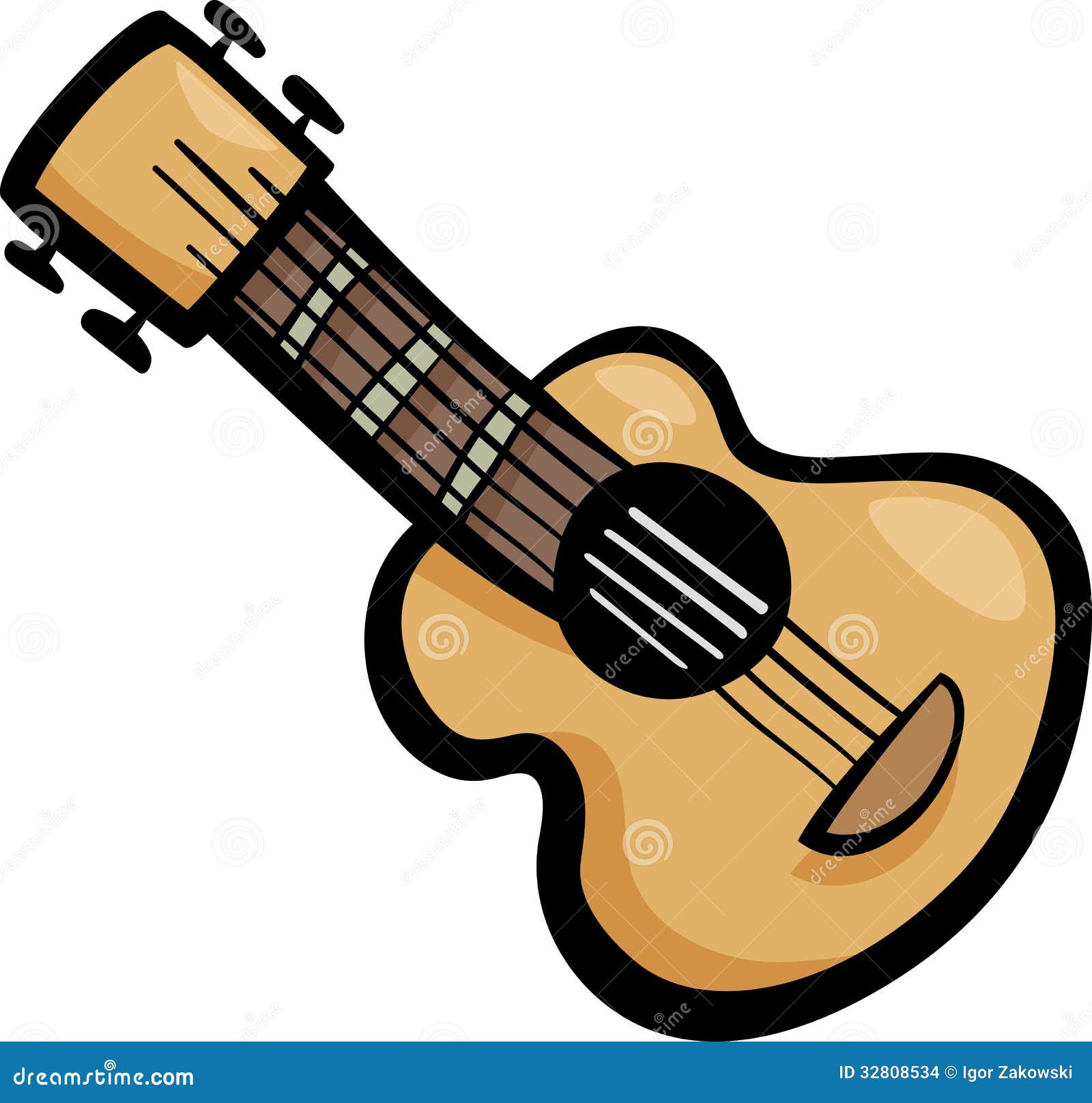 Guitar Clip Art Cartoon Illustration Stock Images - Image: 32808534