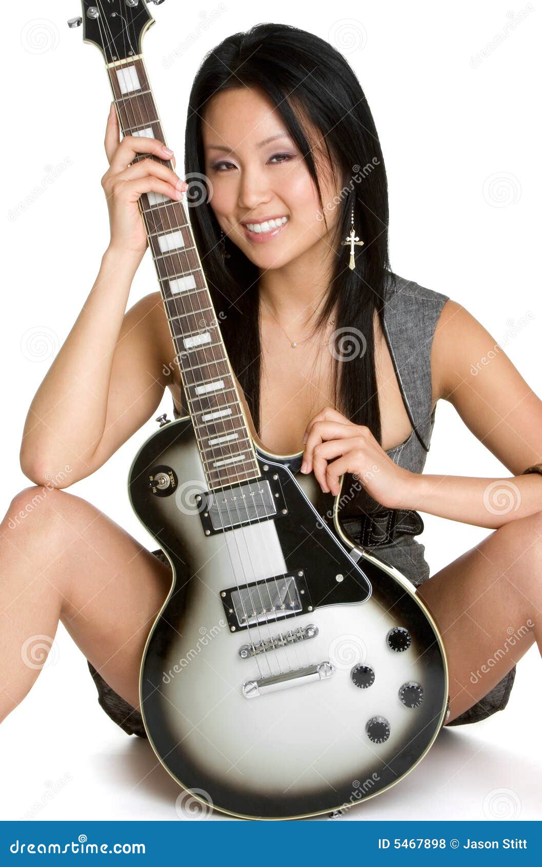 Royalty Free Stock Photos: Guitar Woman