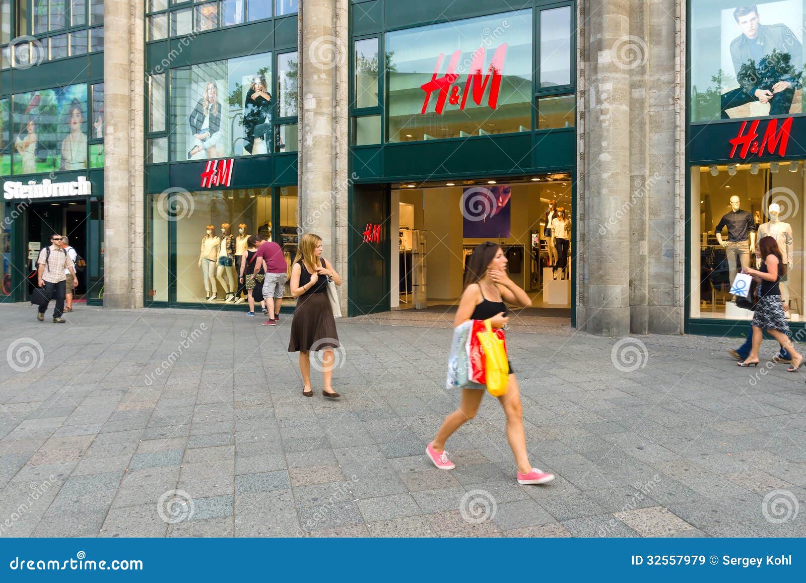Chinese shopping at Swedish clothing retailer H&M store in Tianjin, China. 07-May