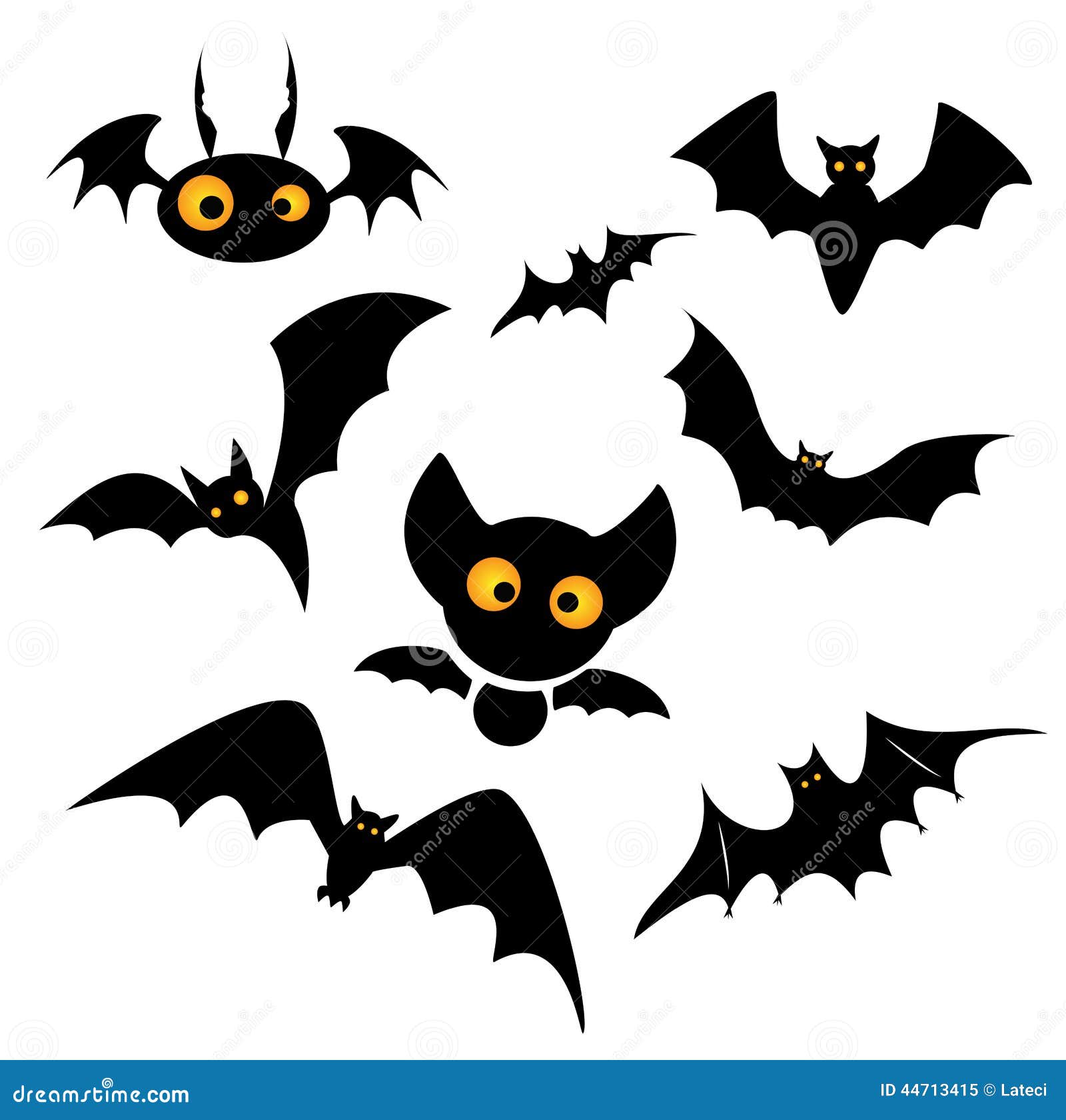Halloween Bat Clip Art Illustration Stock Vector - Image ...