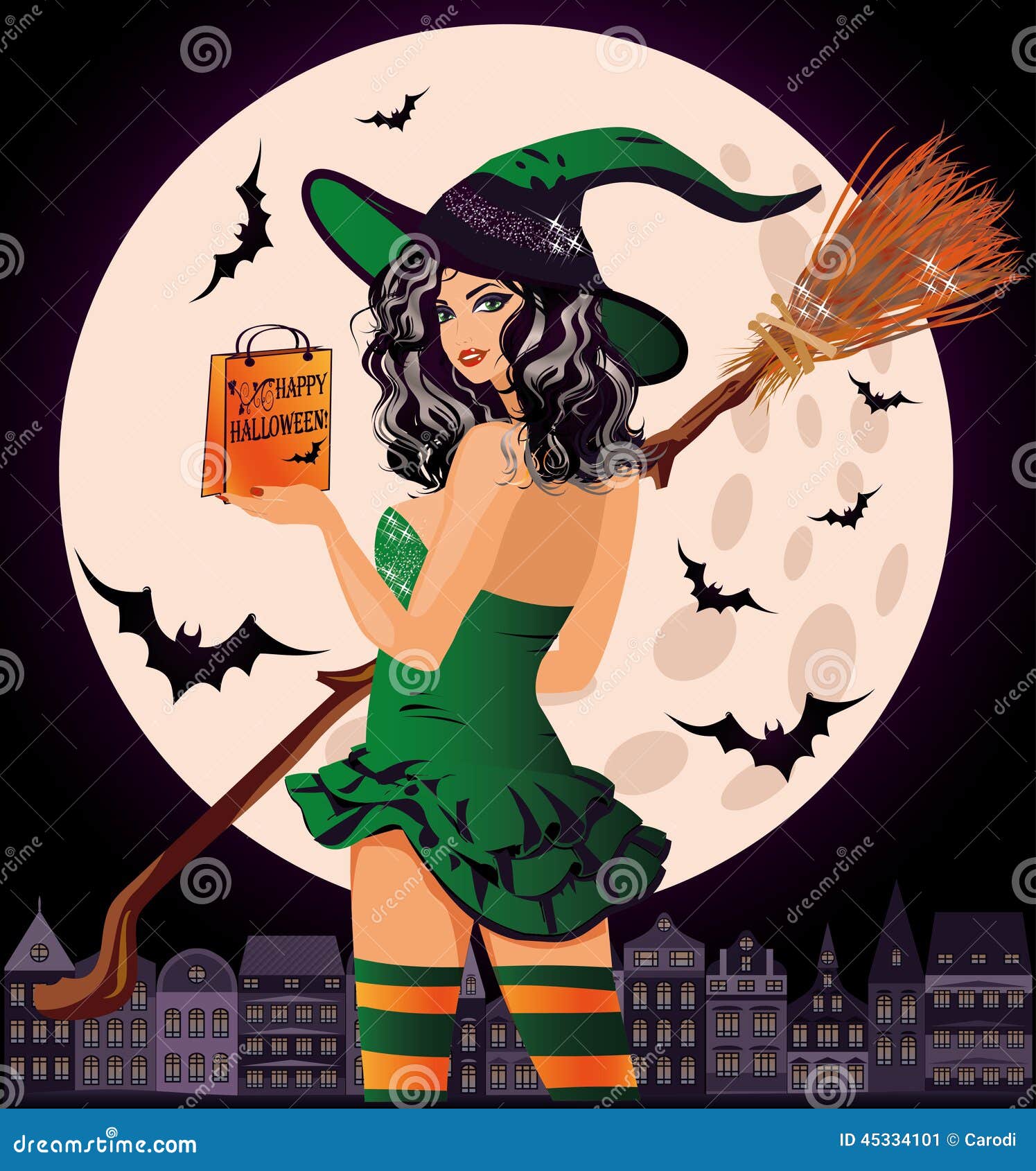 Halloween Sale Sexual Urban Witch Stock Vector Image