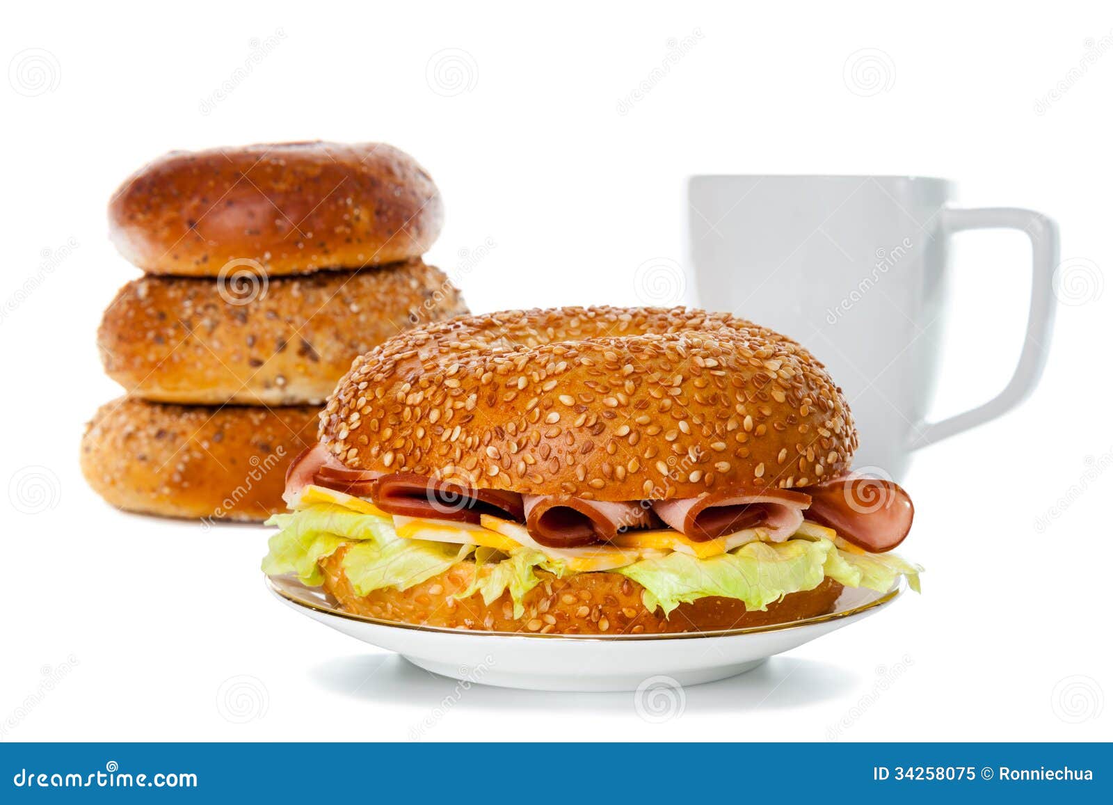 clipart bagels and coffee - photo #35