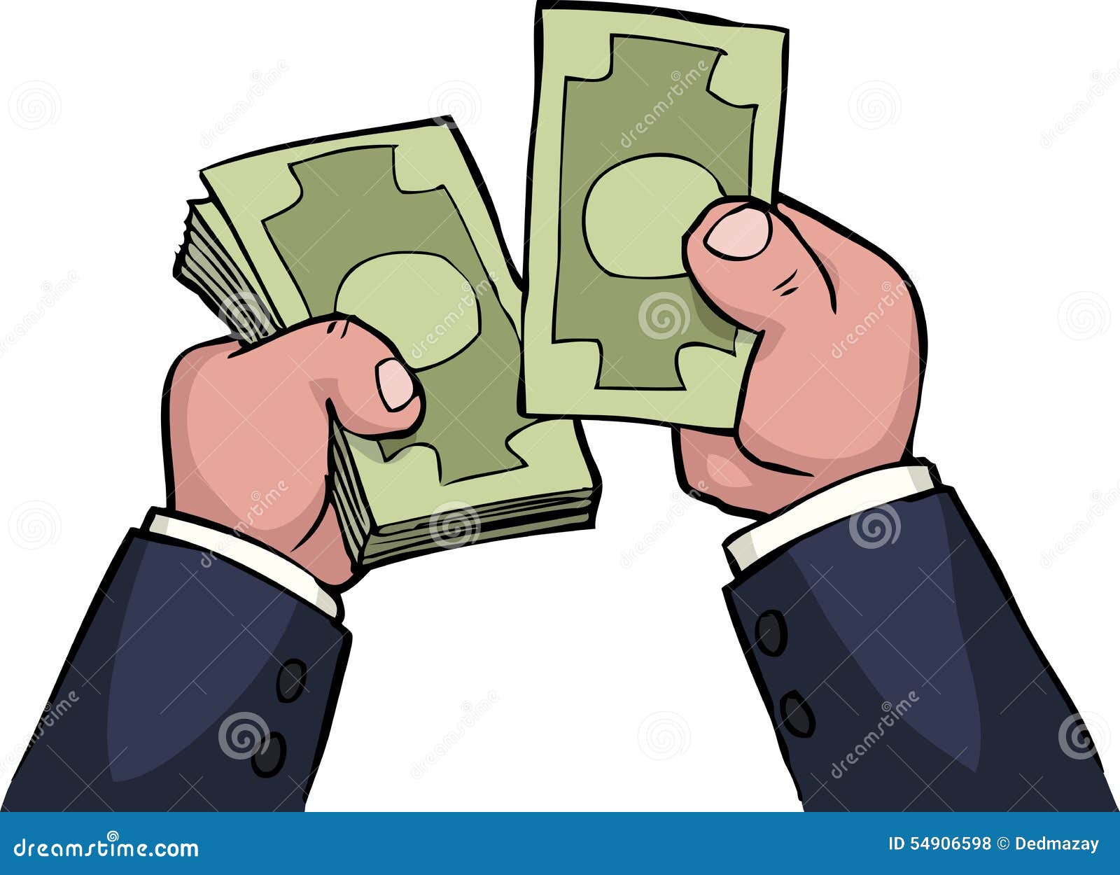 Hand Count Money Stock Vector - Image: 54906598
