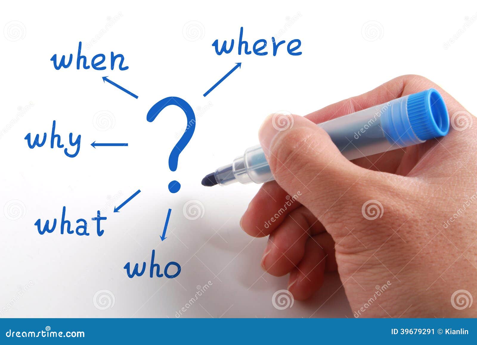 The Hand Drawing Questions Stock Illustration Image 39679291