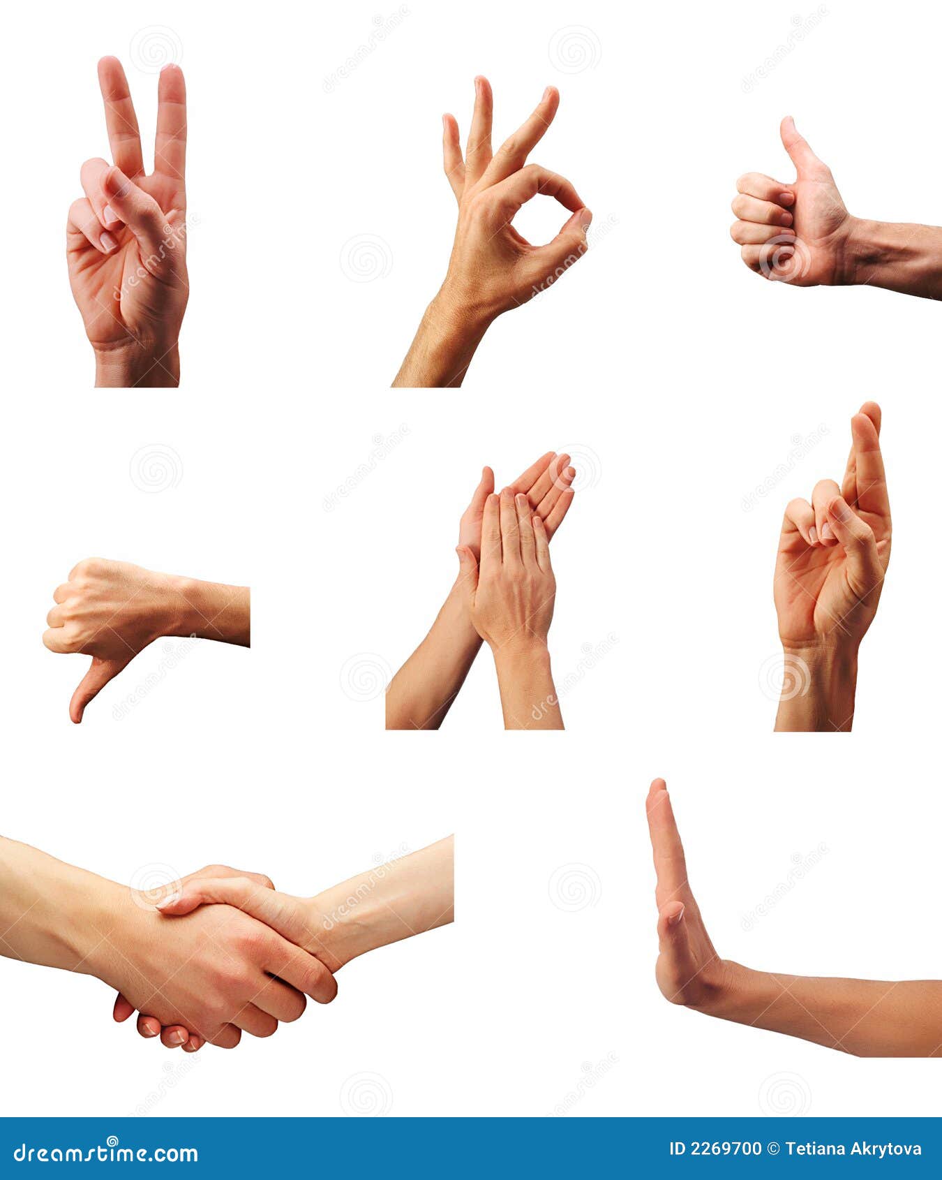 Stock Photo Hand's gestures. Image 2269700