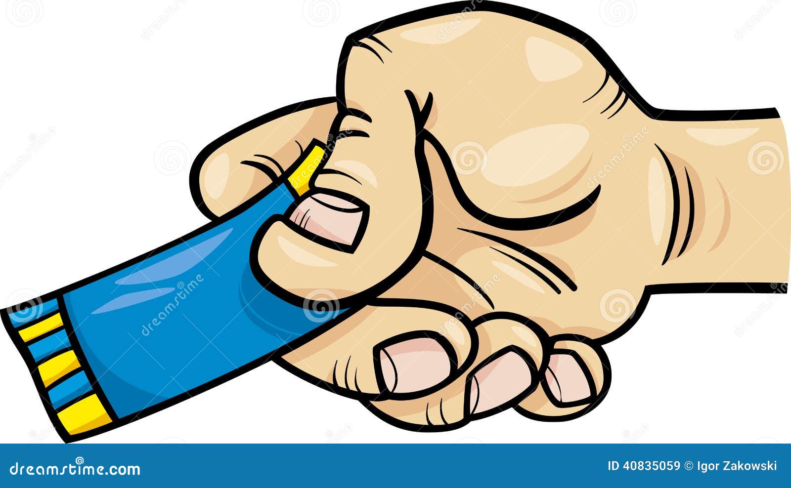 Hand With Ticket Or Coupon Cartoon Stock Vector - Image: 40835059