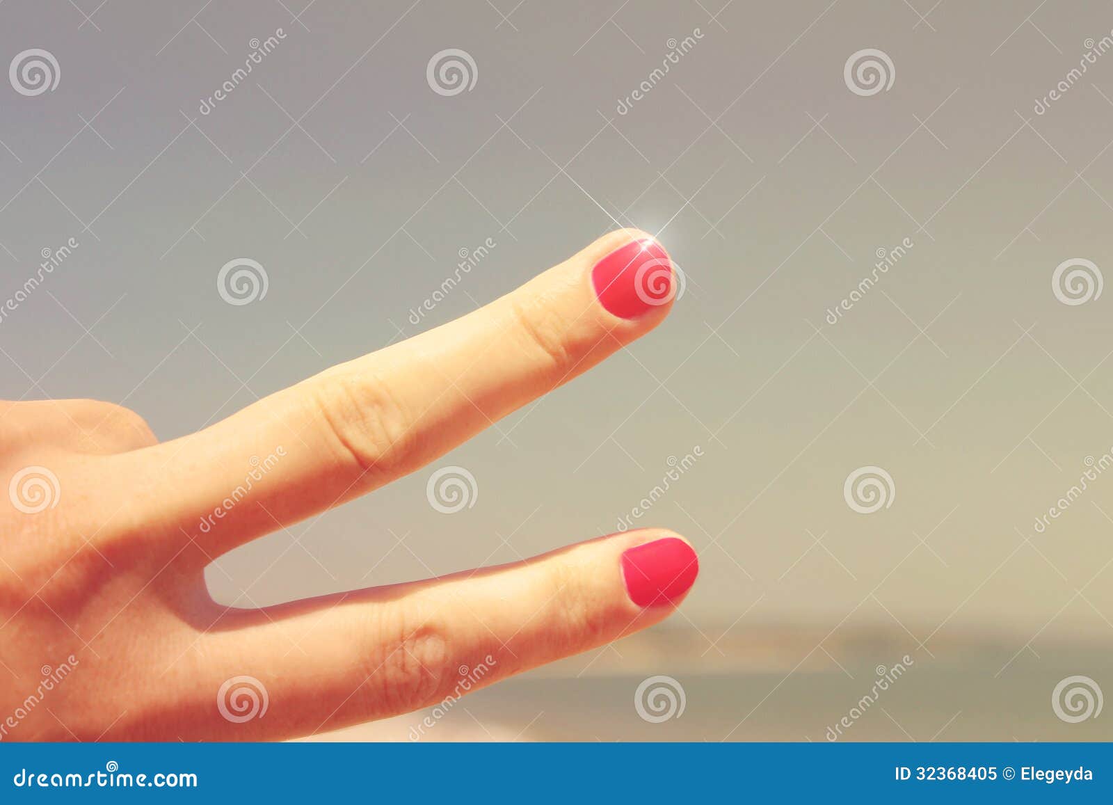 Hand With Two Fingers Up In The Peace Or Victory Symbol Royalty Free