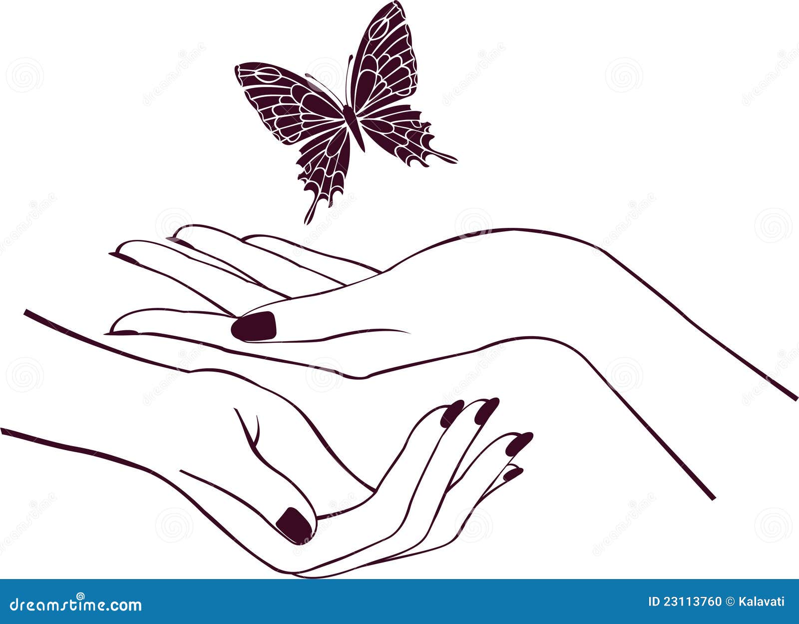 Hands With Butterfly Stock Photo - Image: 23113760