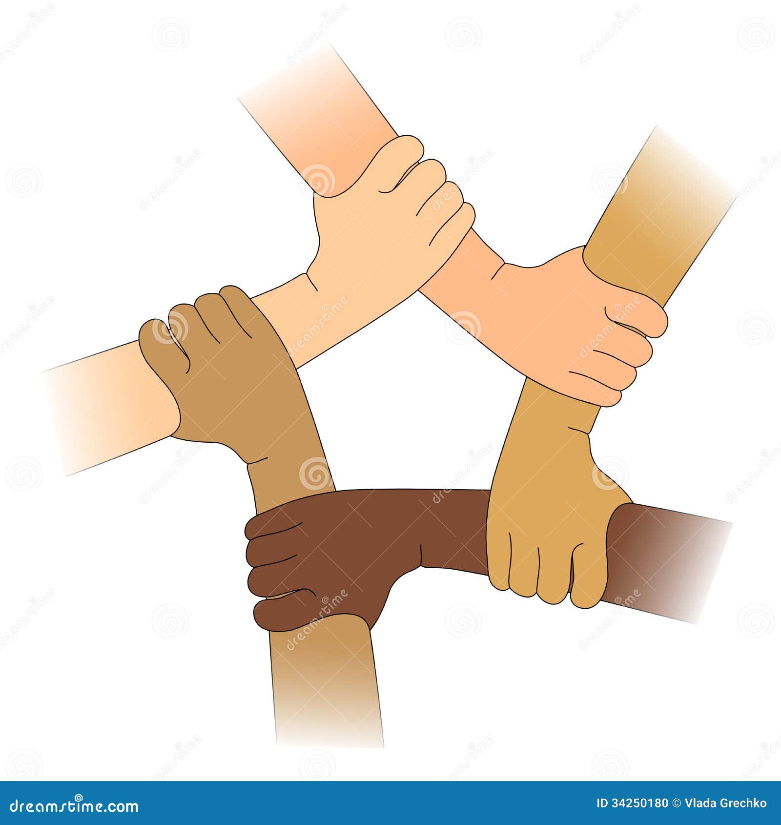 Hands Of Different Races Stock Photo  Image: 34250180