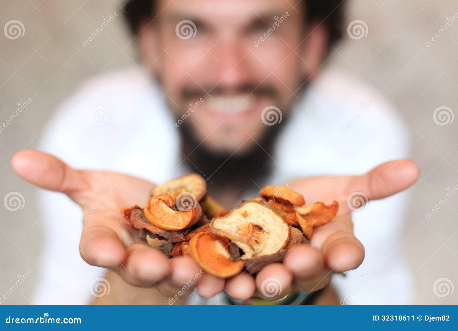 Hands with dried fruits - hands-dried-fruits-man-s-32318611