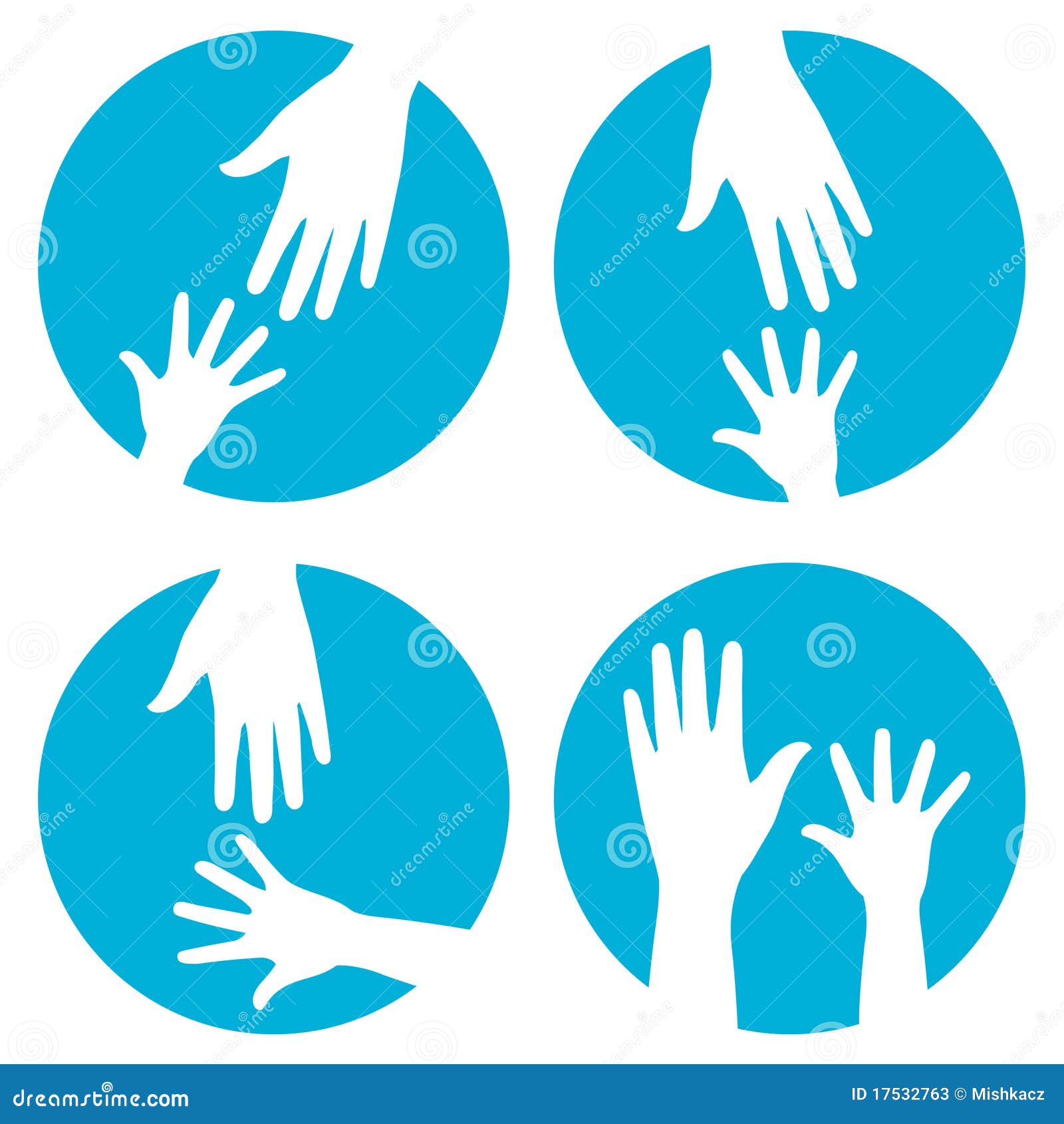 Hands help - icon set Stock Helping Hand Icon