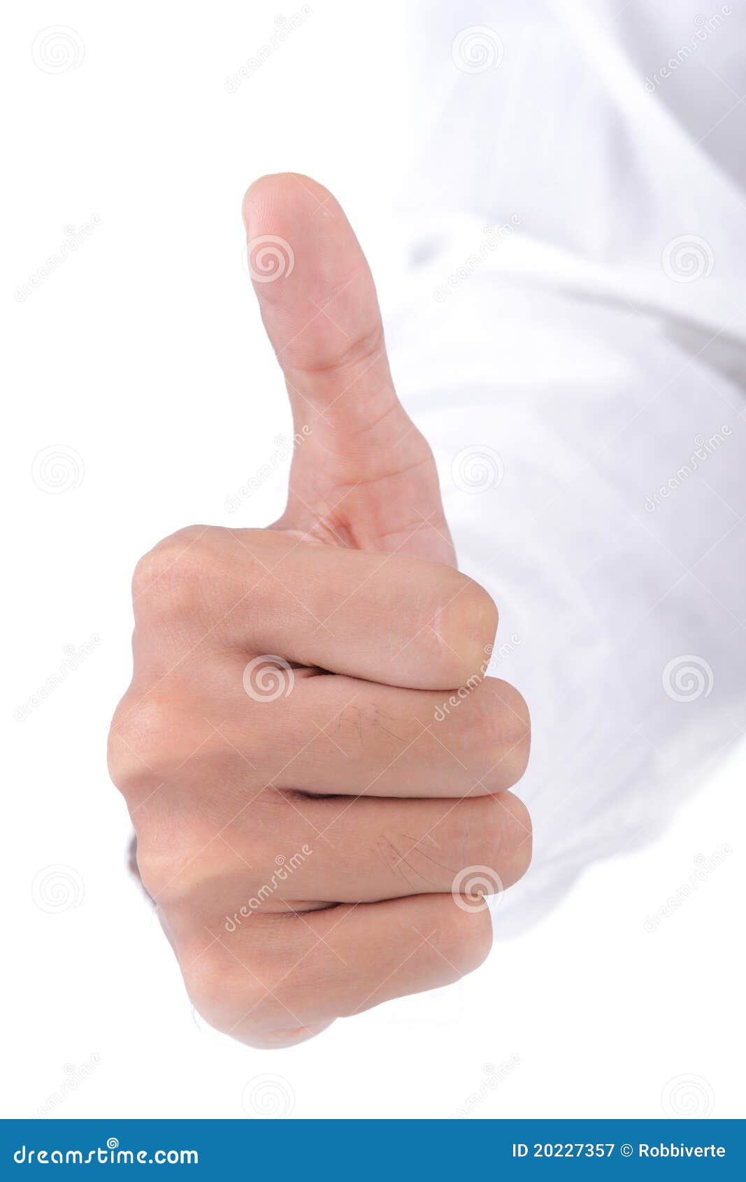 Showing Thumbs Up Sign Showing Thumbs Up Sign Royalty Free Stock