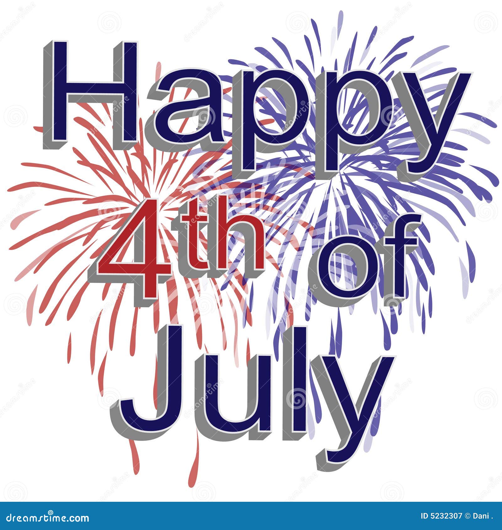 Happy 4th Of July Fireworks Royalty Free Stock Photography Image 5232307