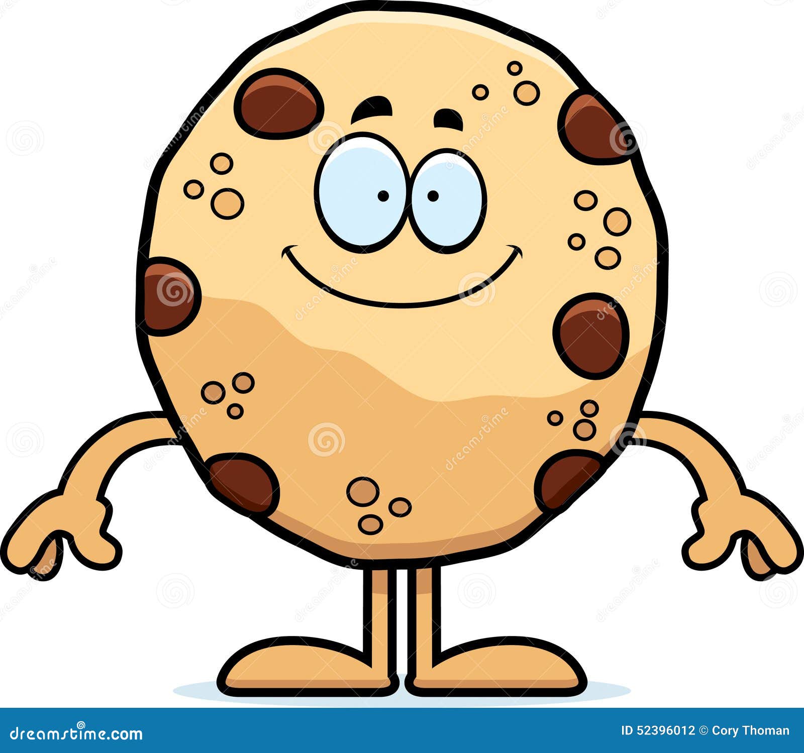 Happy Cartoon Cookie Stock Vector - Image: 52396012