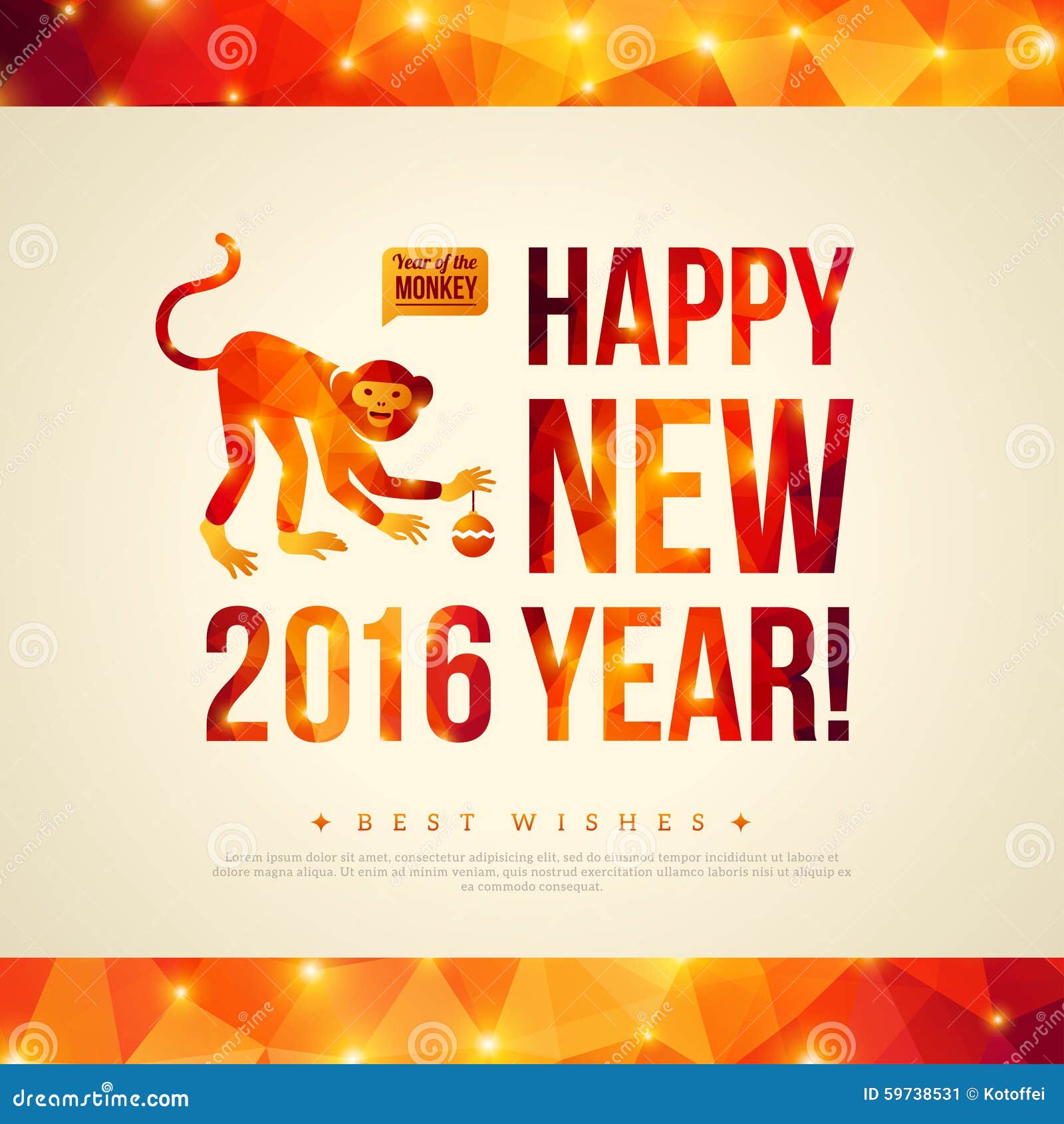 new year monkey phrases happy new year 2016 greeting card year of stock new year monkey phrases happy new year 2016 greeting card year of stock