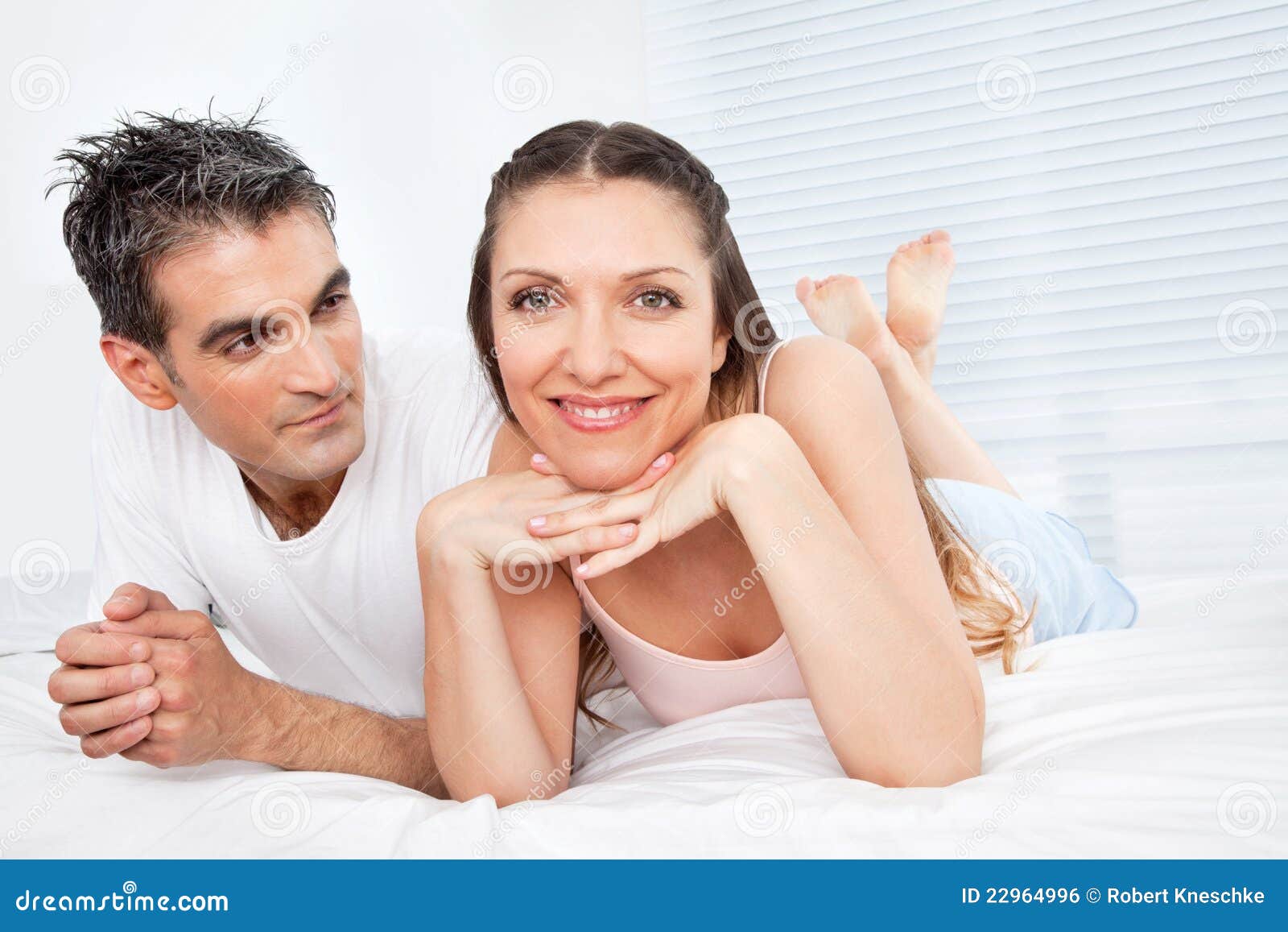 Happy Married Couple In Bed Royalty Free Stock Image Image 22964996 