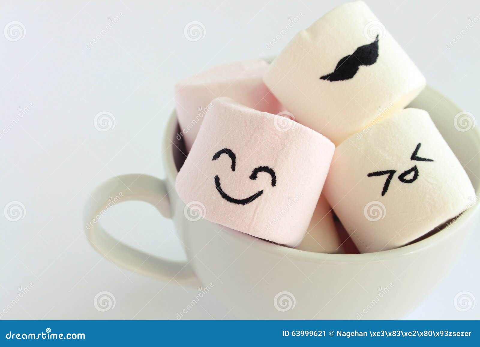 Happy Marshmallows Stock Photo - Image: 63999621