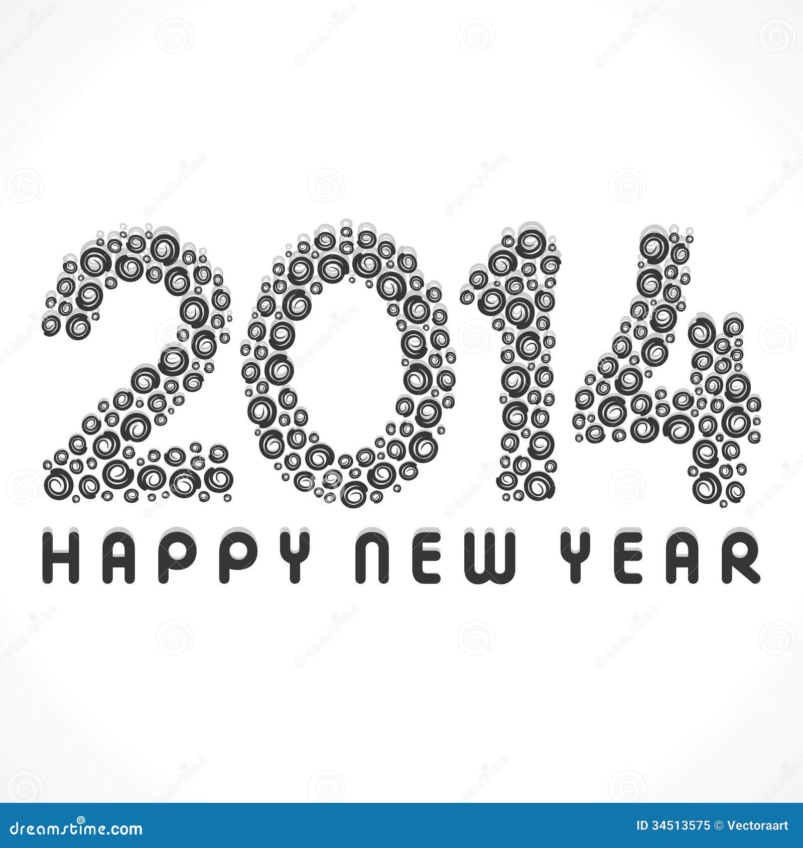 happy new year 2014 clip art black and white - photo #34
