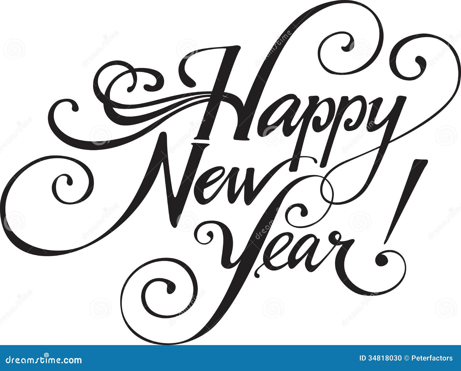 free black and white new years clipart - photo #41