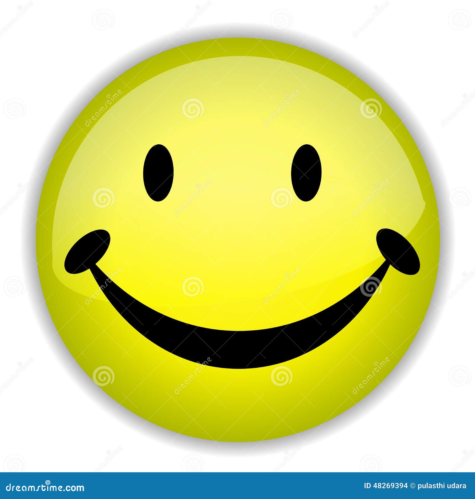Happy Smiley Face Button Badge Stock Vector Image 48269394
