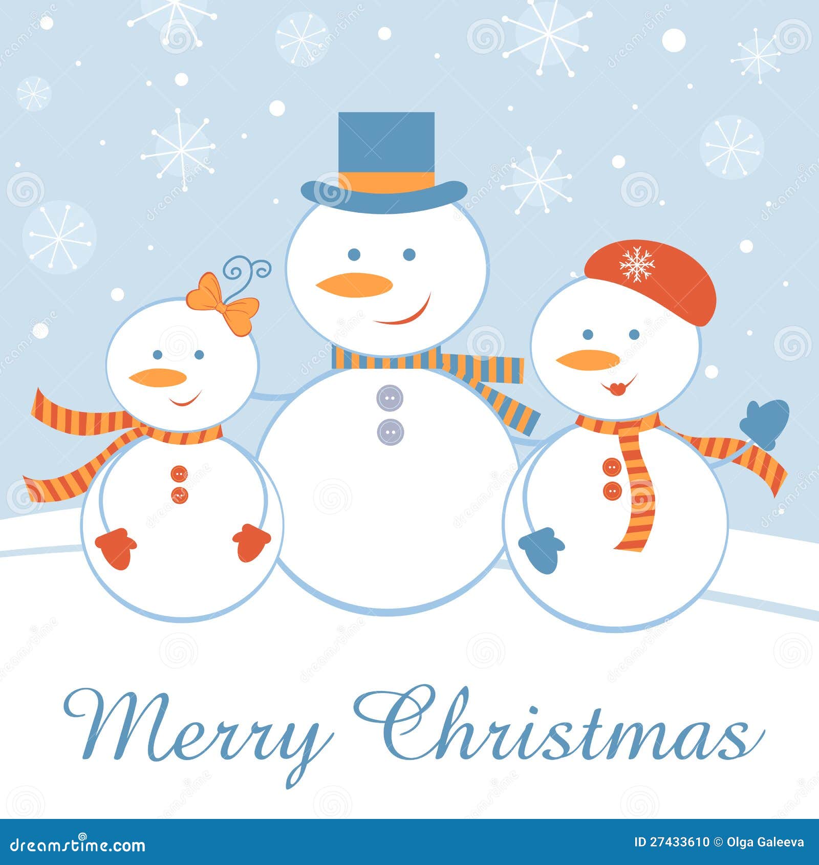 Snowman Family Clipart