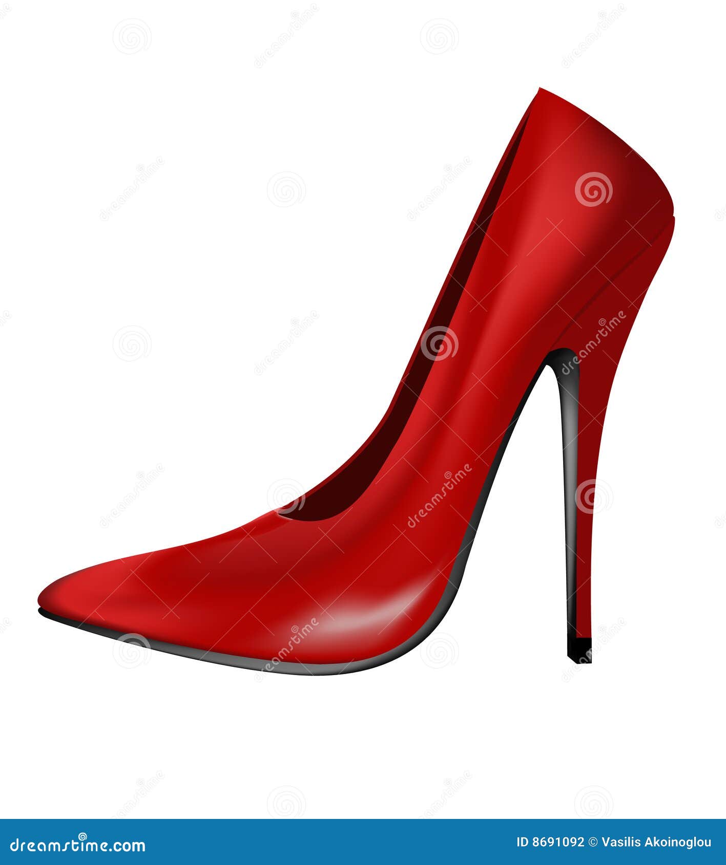 Haute Chaussure Rouge De Talon Photographie stock - Image: 8691092