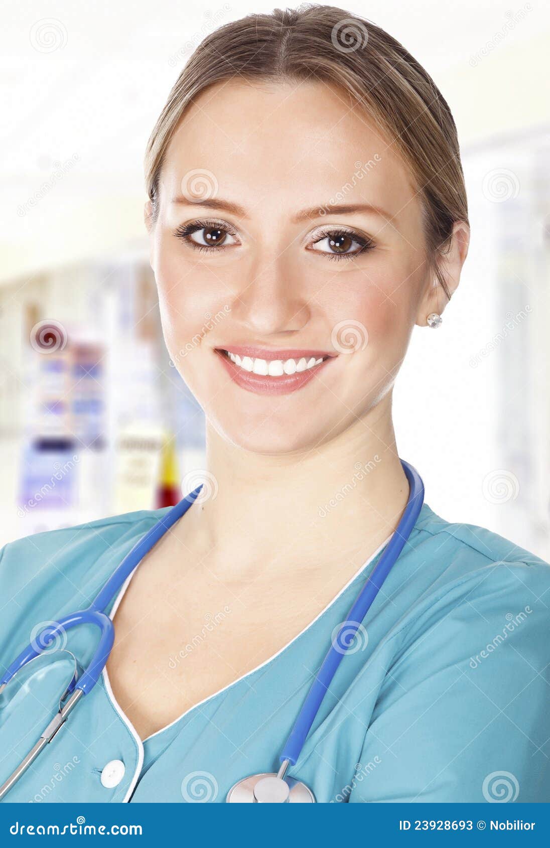 Headshot Of A Female Doctor Stock Photos Image 23928693