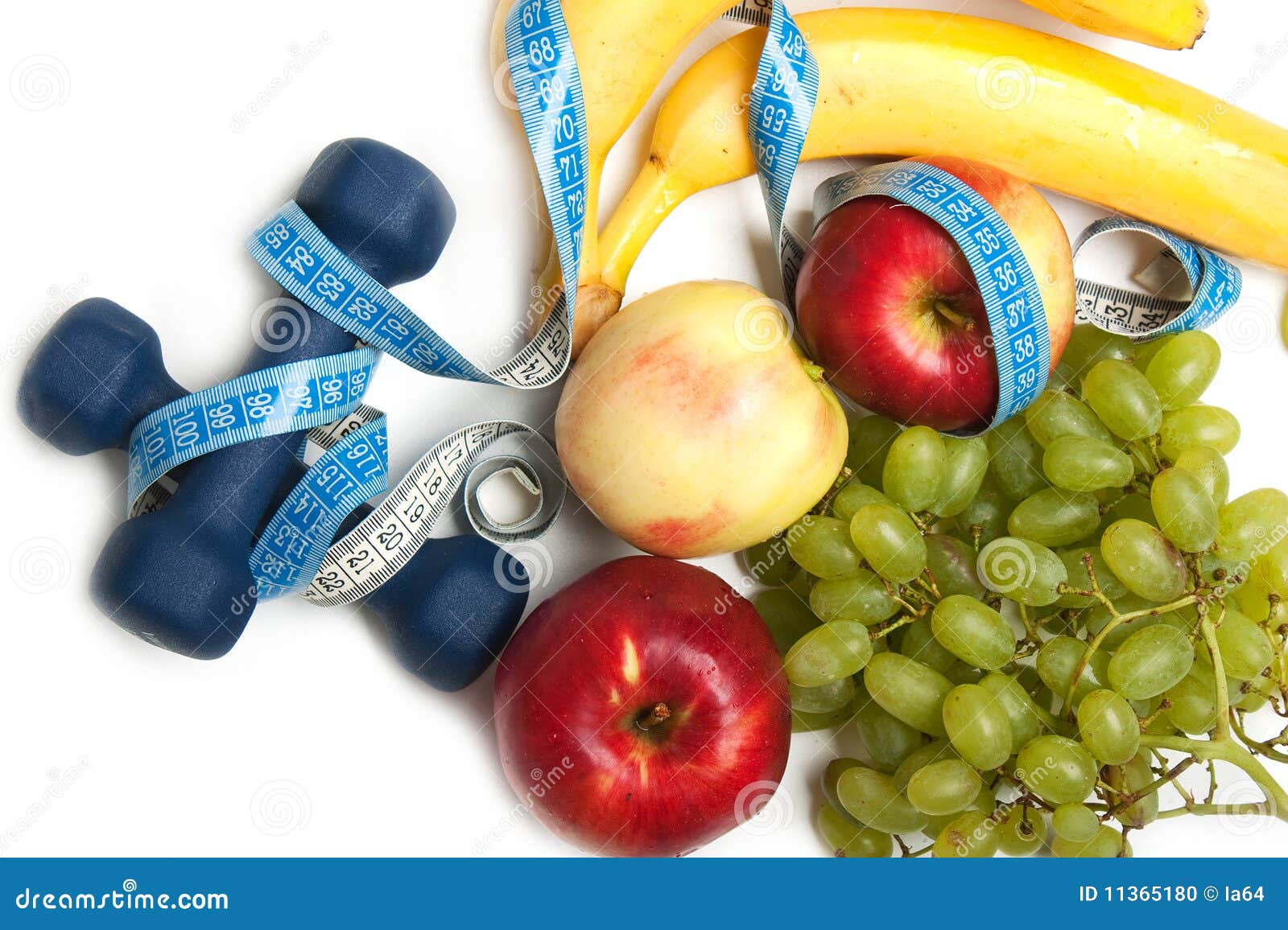 Healthy lifestyle - fruit food, sport exercising.