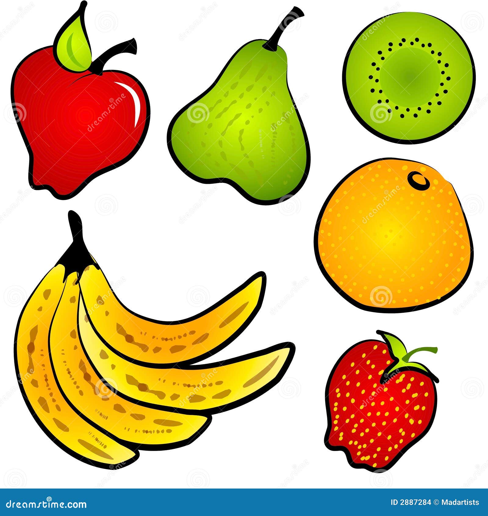 Healty Food Fruit Clip Art Stock Images - Image: 2887284
