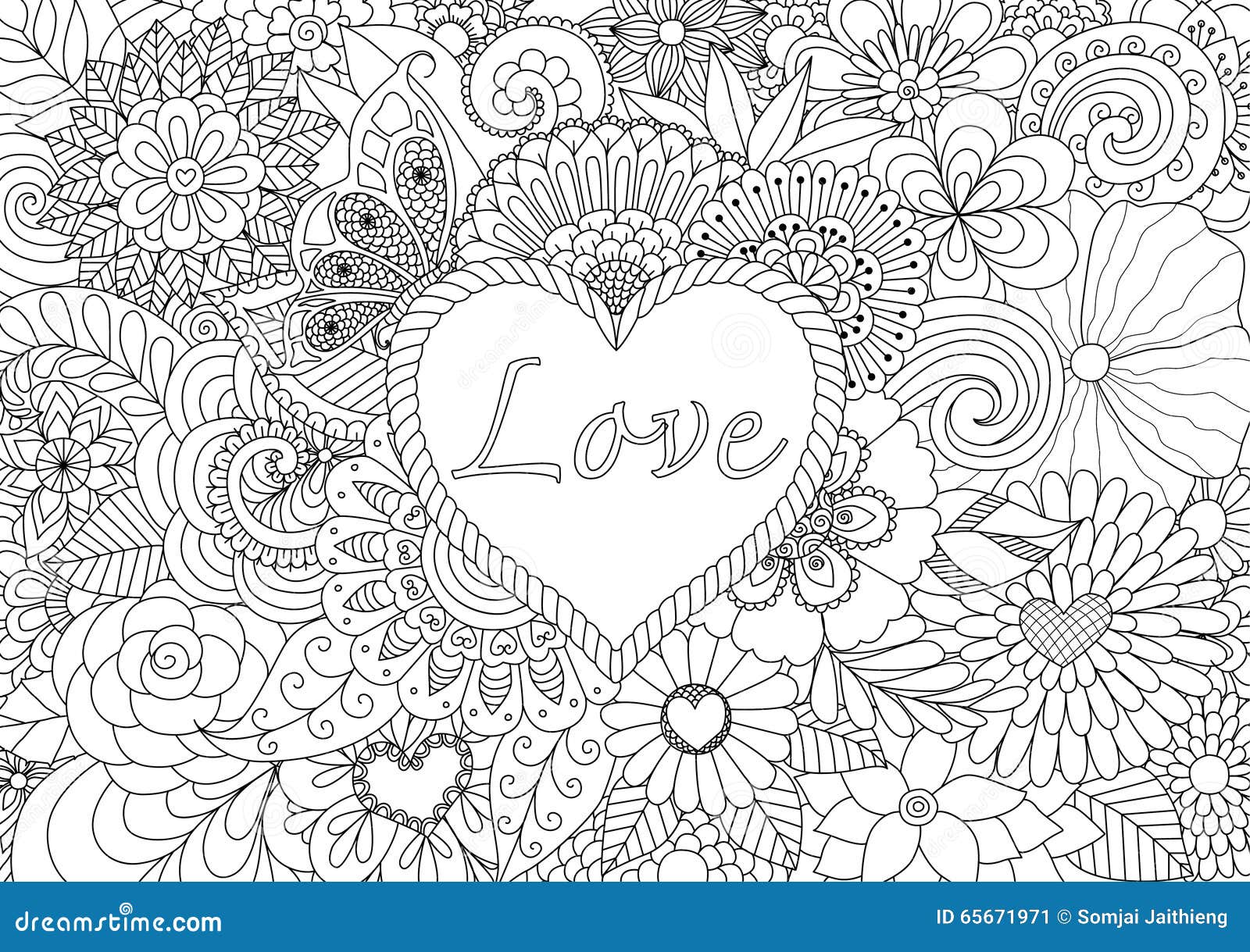 valentine coloring pages hearts and flowers - photo #49