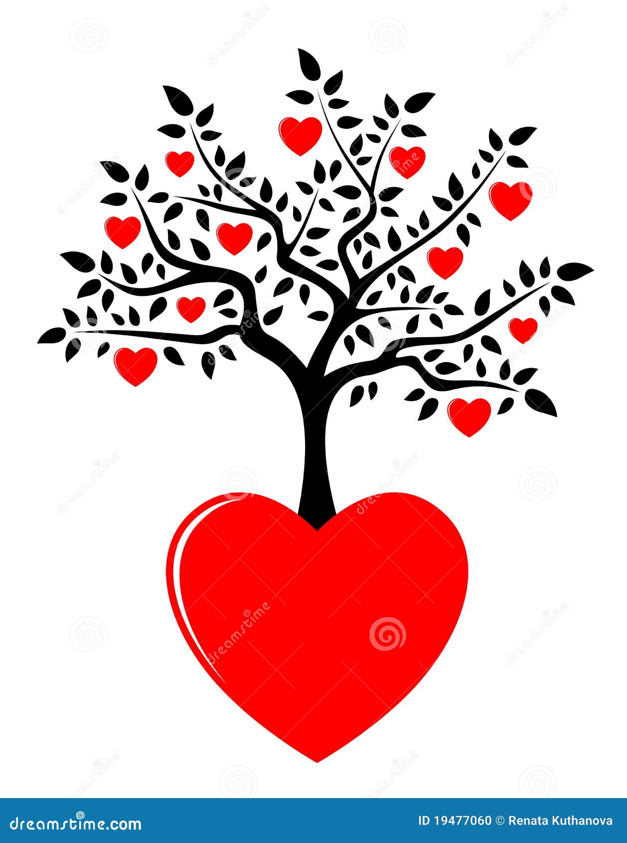 clipart tree with hearts - photo #49