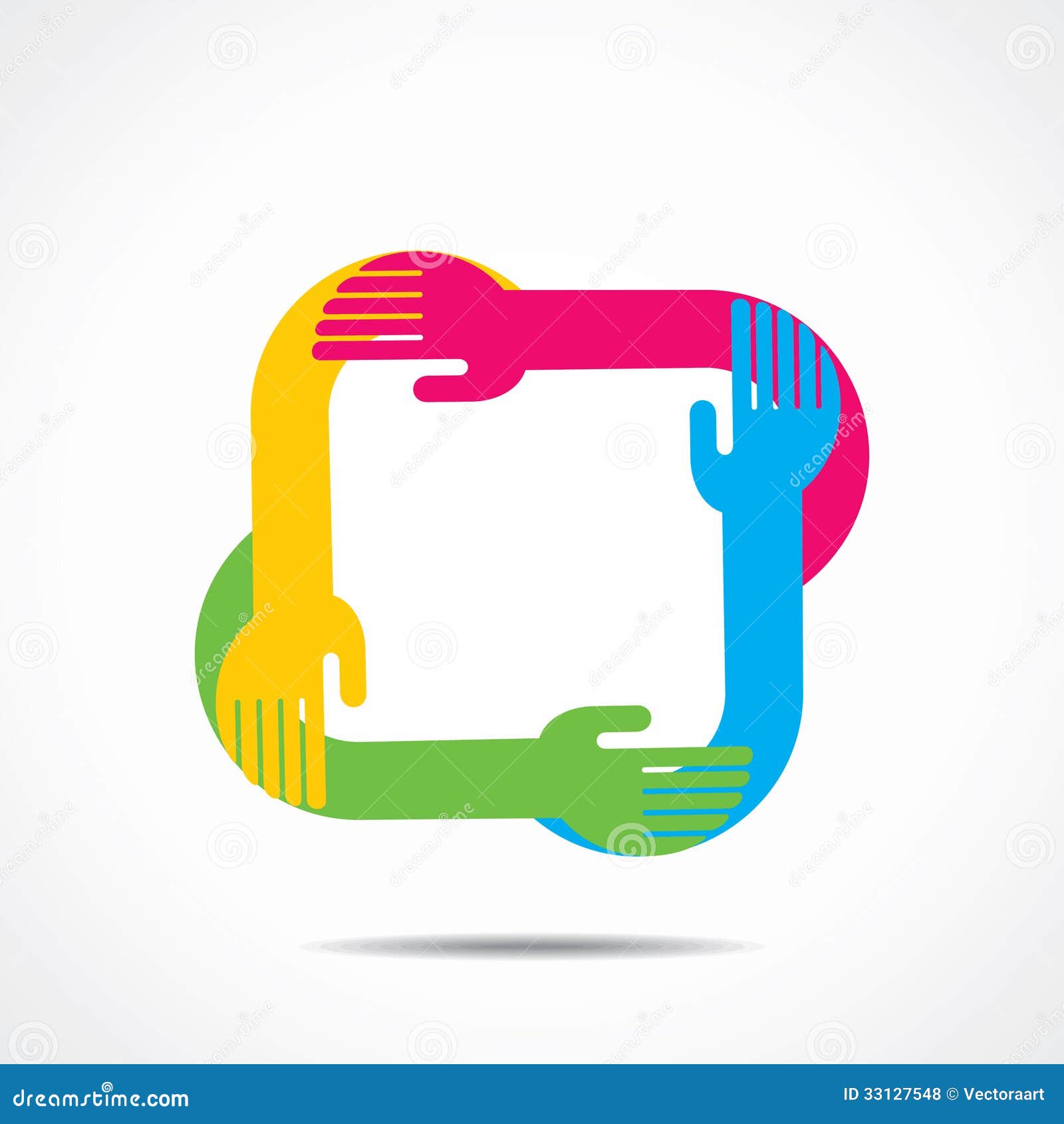Colorful helping hand icon Helping Hand Icon