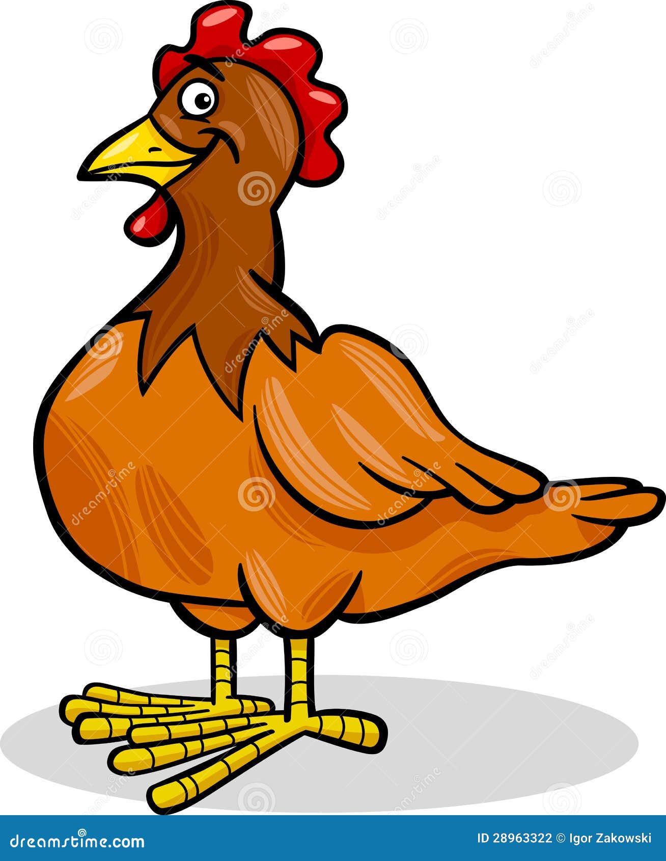 Hen Farm Animal Cartoon Illustration Stock Photography - Image: 28963322