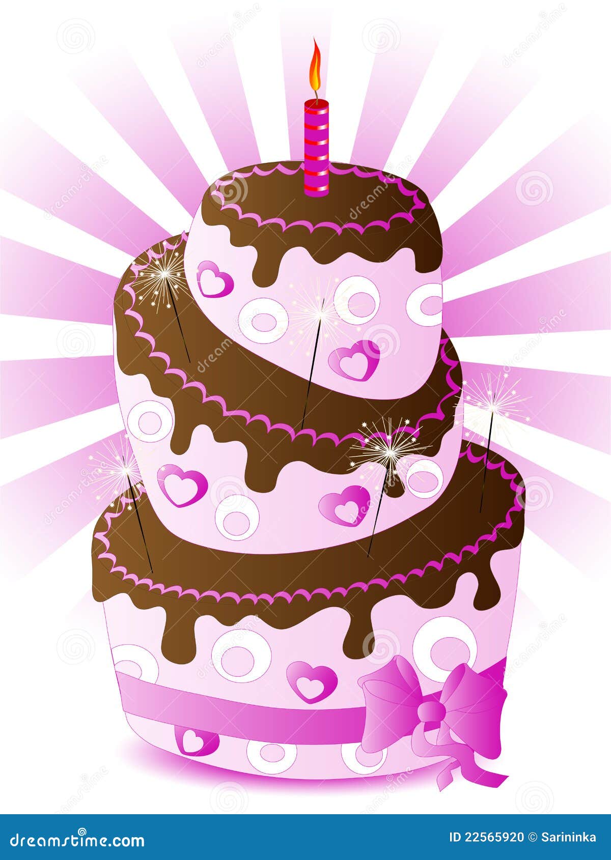 Her Birthday Cake Stock Photo - Image: 22565920