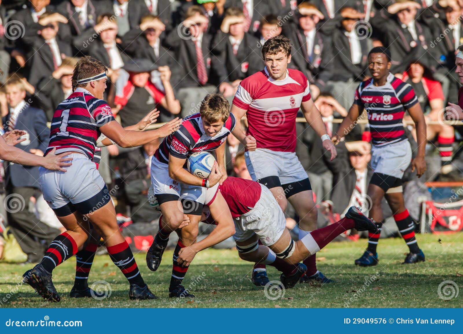 Editorial Photo: High School Rugby Action