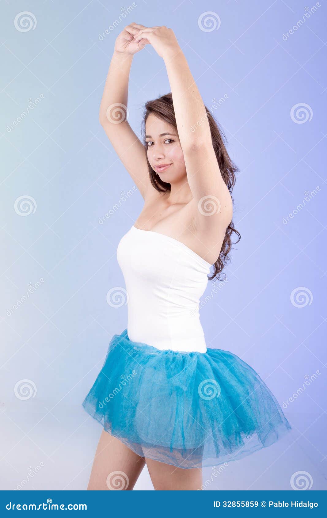 Hispanic Woman In Tutu Dress Stock Image Image Of Knee Grace