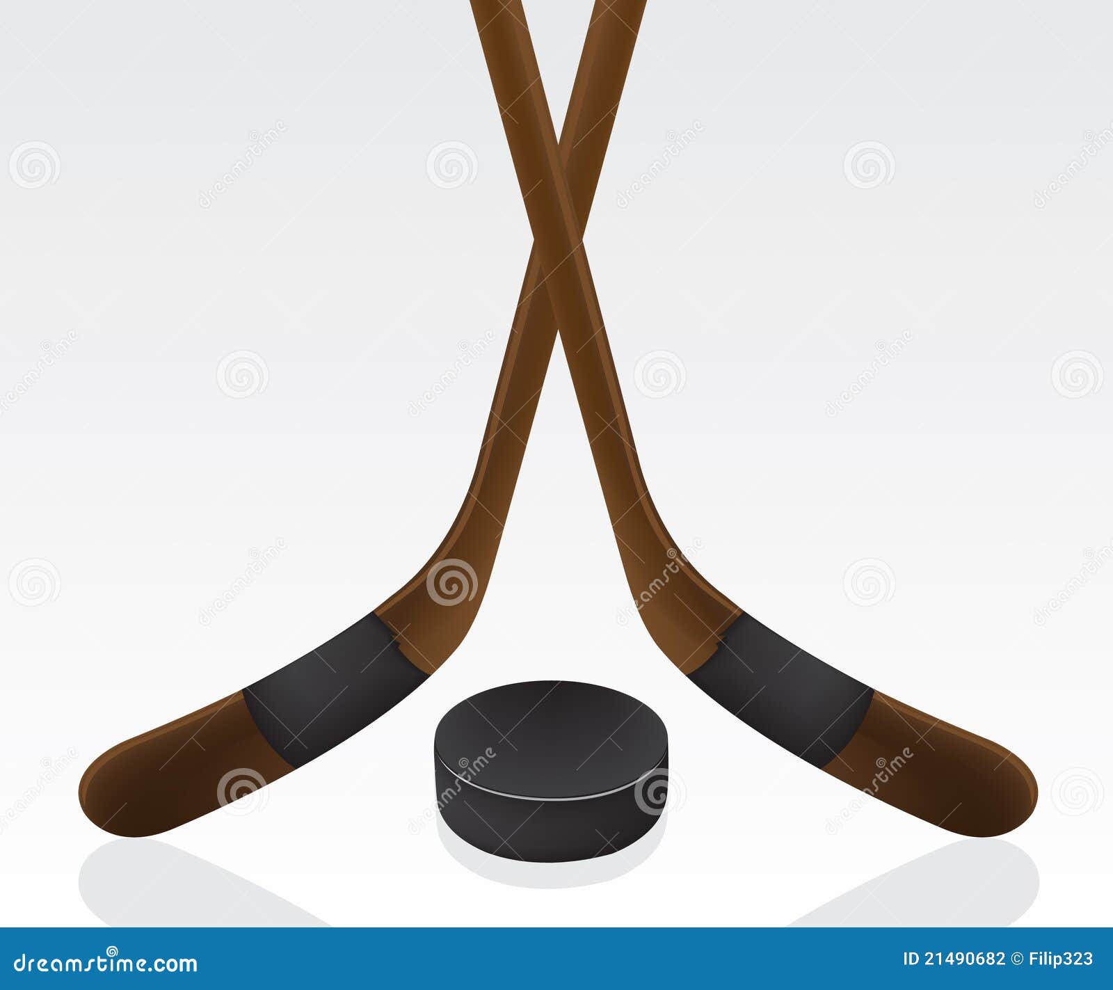 Hockey Puck And Stick Stock Photography - Image: 21490682