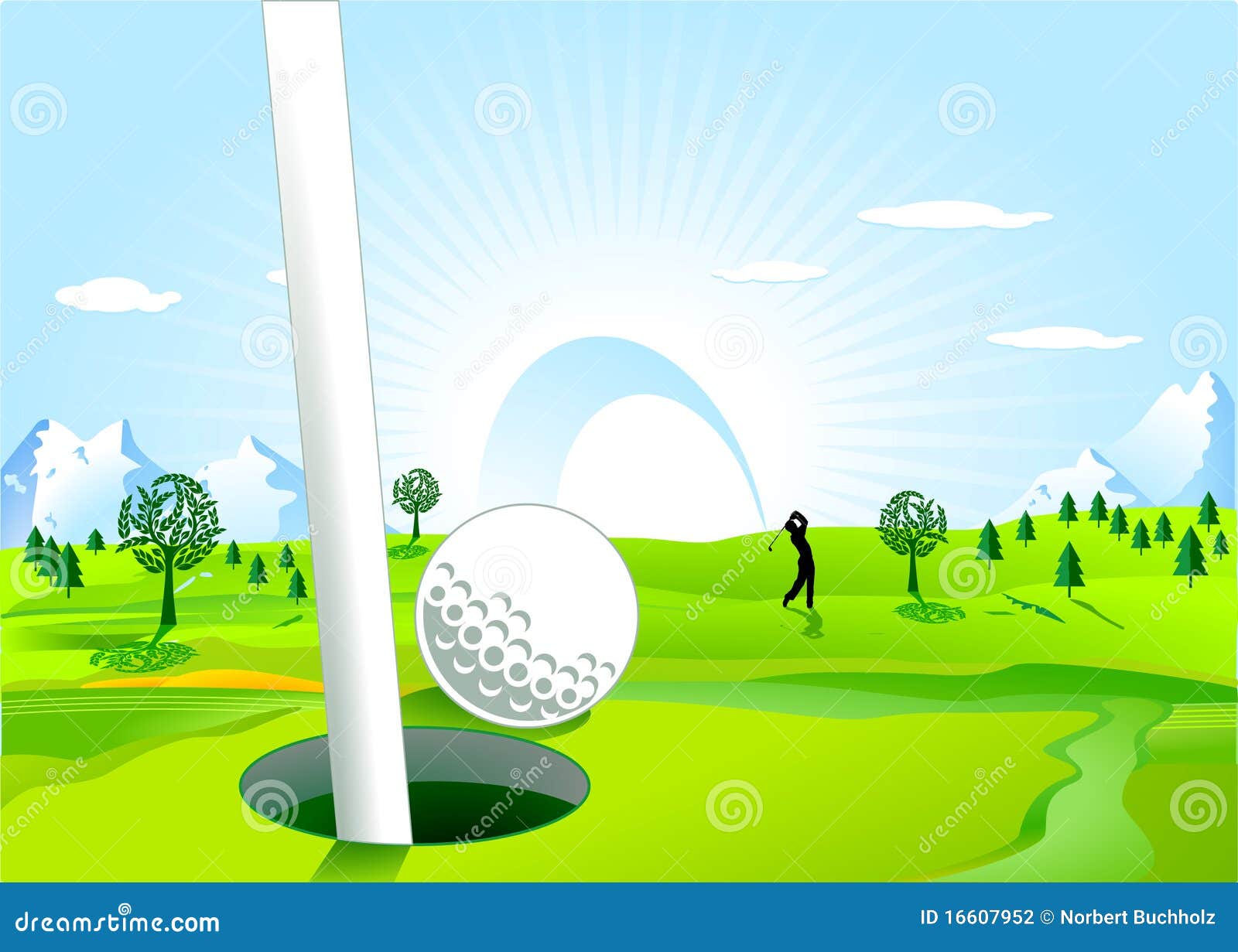 free golf hole in one clip art - photo #11