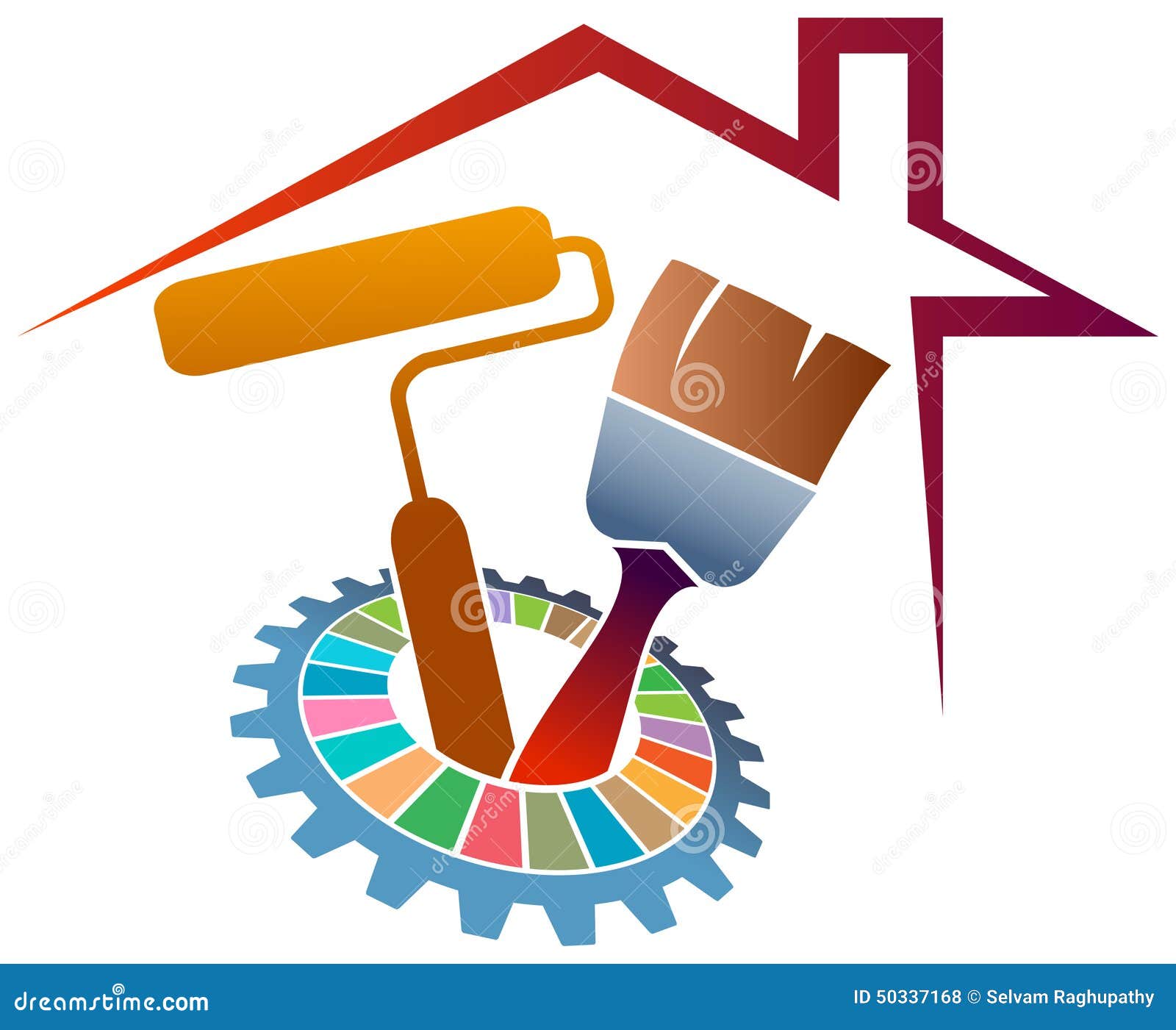 Home Painting Logo Stock Vector Image 50337168