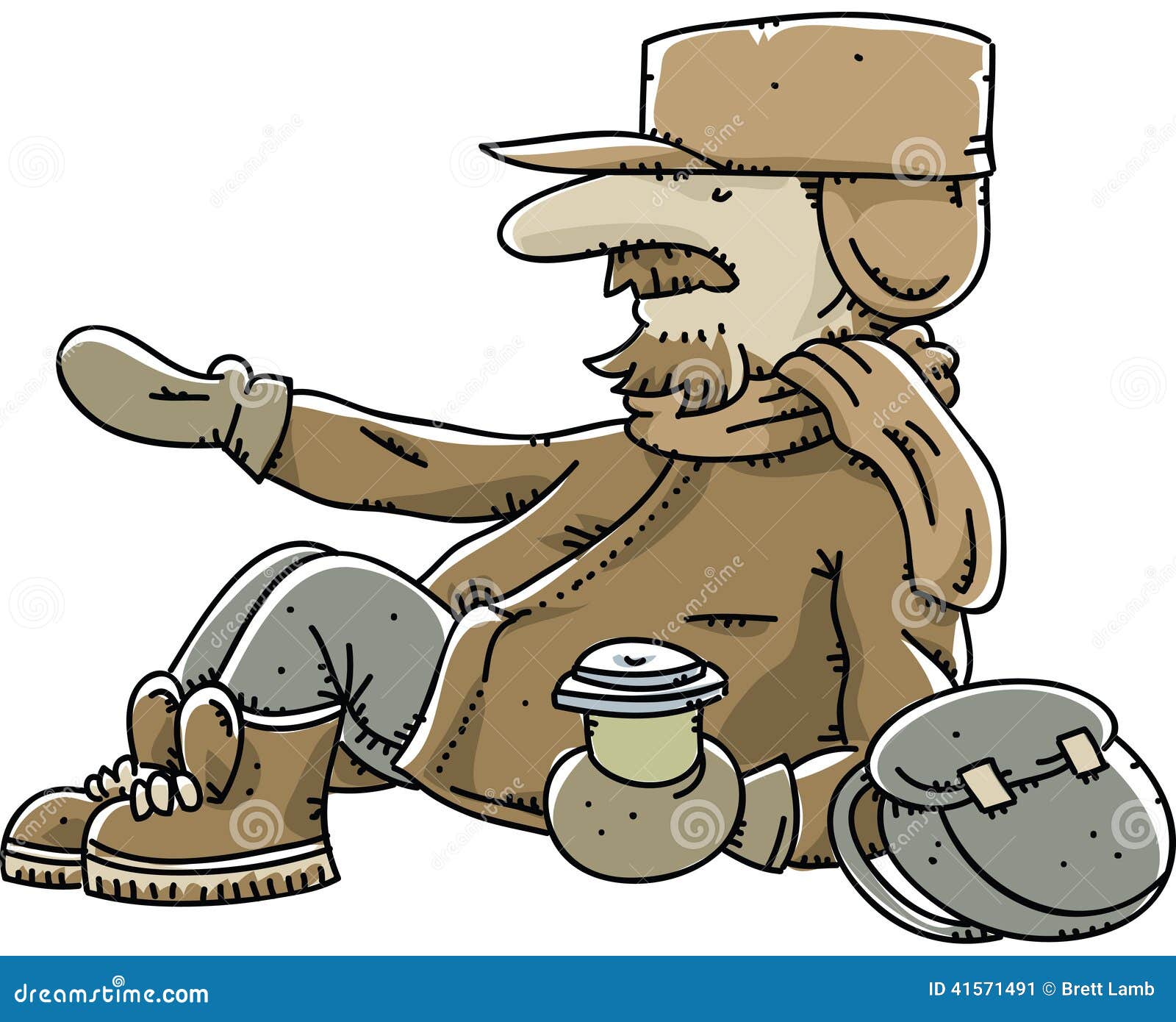 Homeless Man Stock Illustration - Image: 41571491