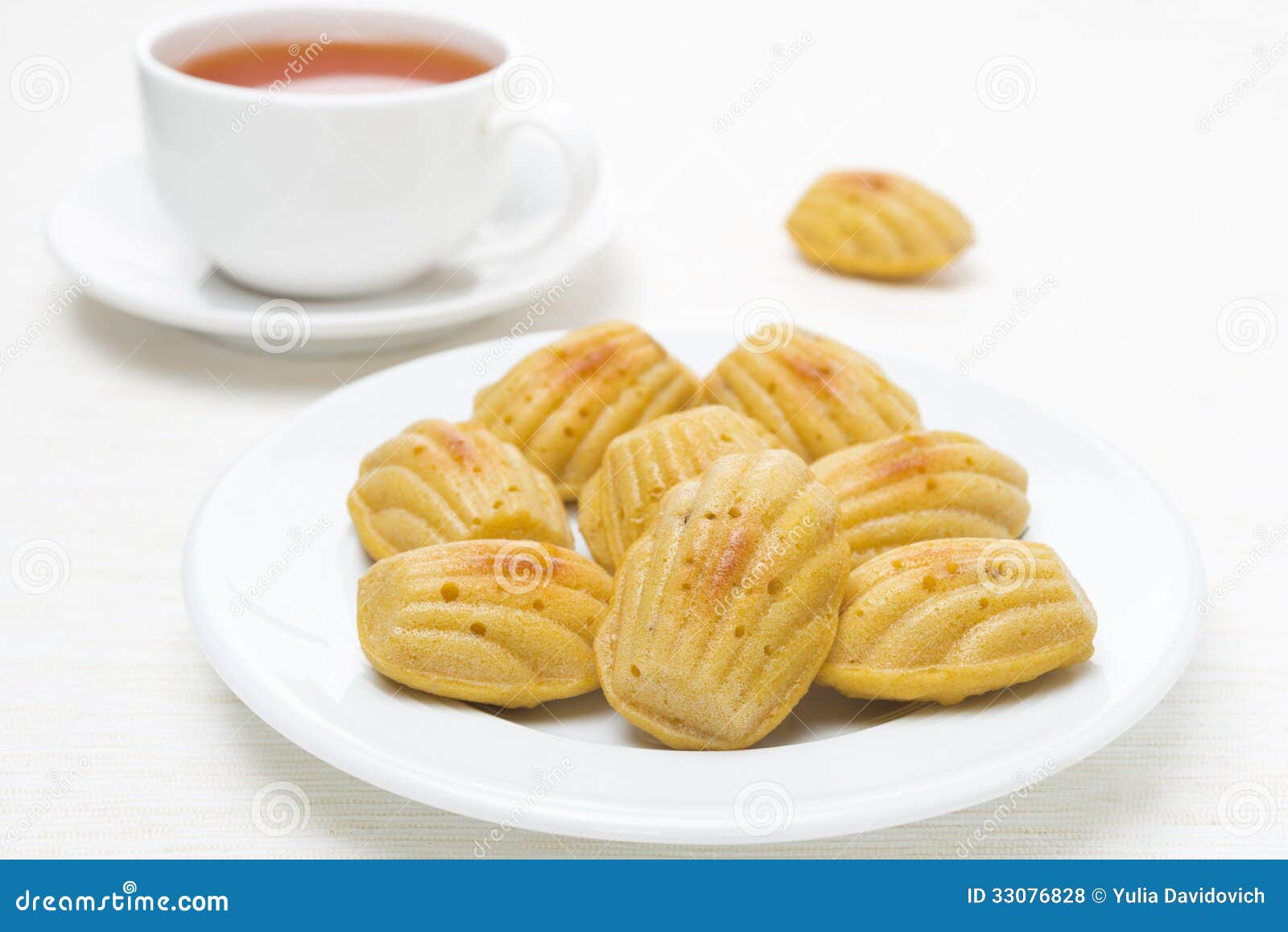 homemade madeleine cookies and a cup of tea royalty free homemade madeleine cookies and a cup of tea royalty free