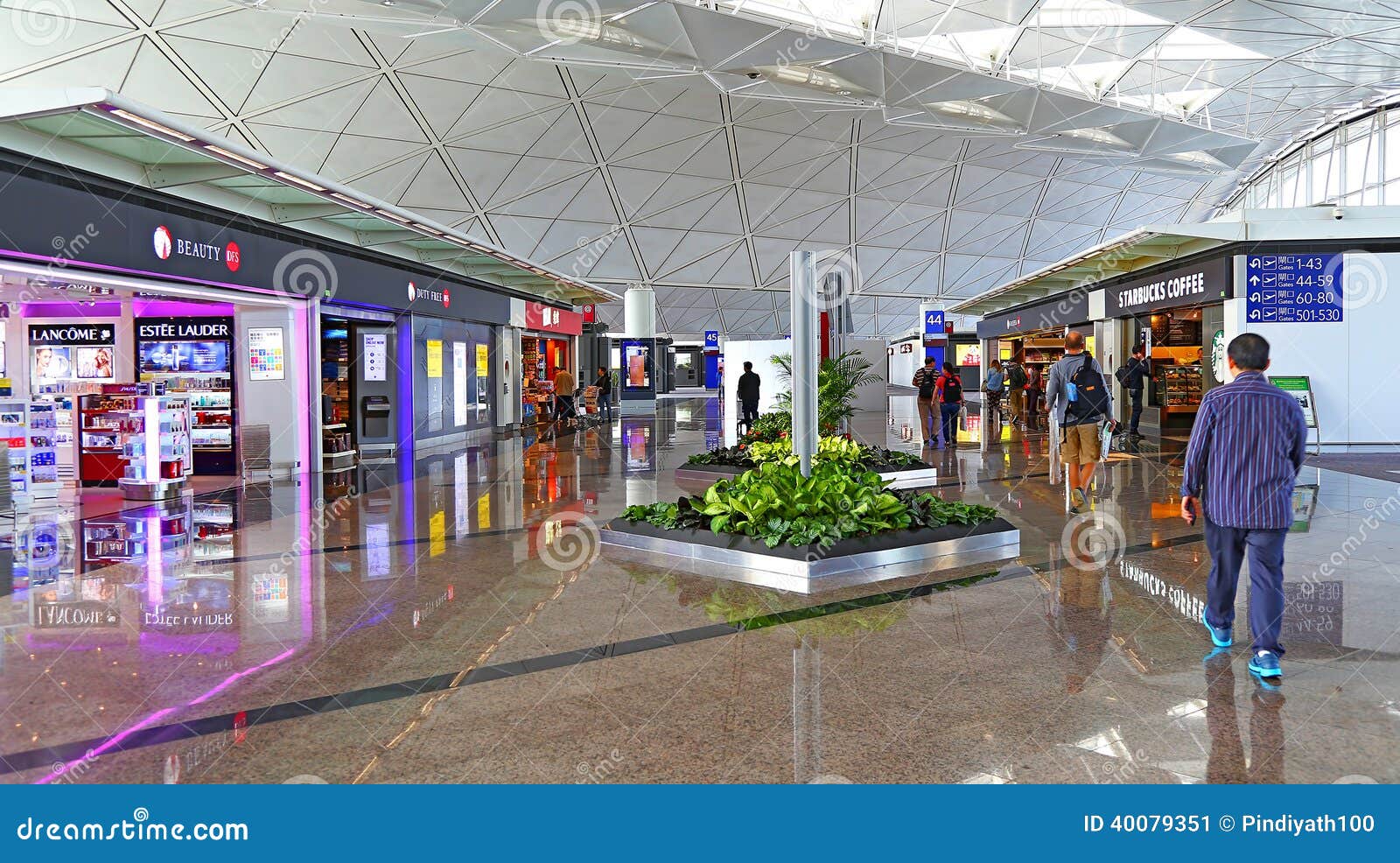 Hong kong international airport shopping area Editorial Photo