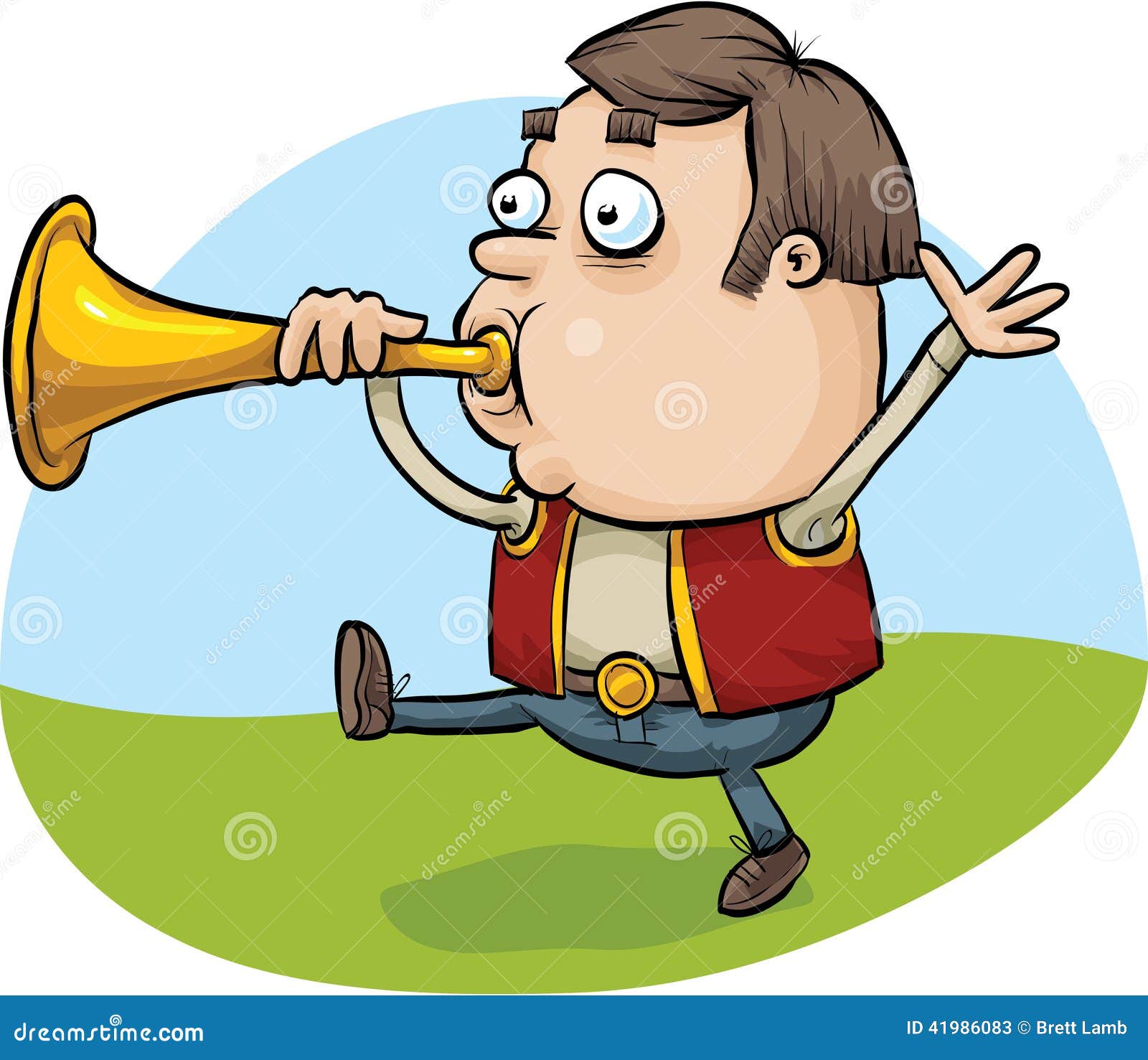 clipart man blowing horn - photo #1
