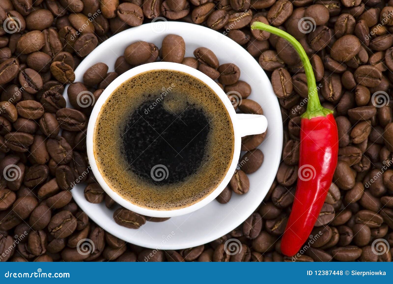 hot coffee with chili royalty free stock photos image hot coffee with chili royalty free stock photos image