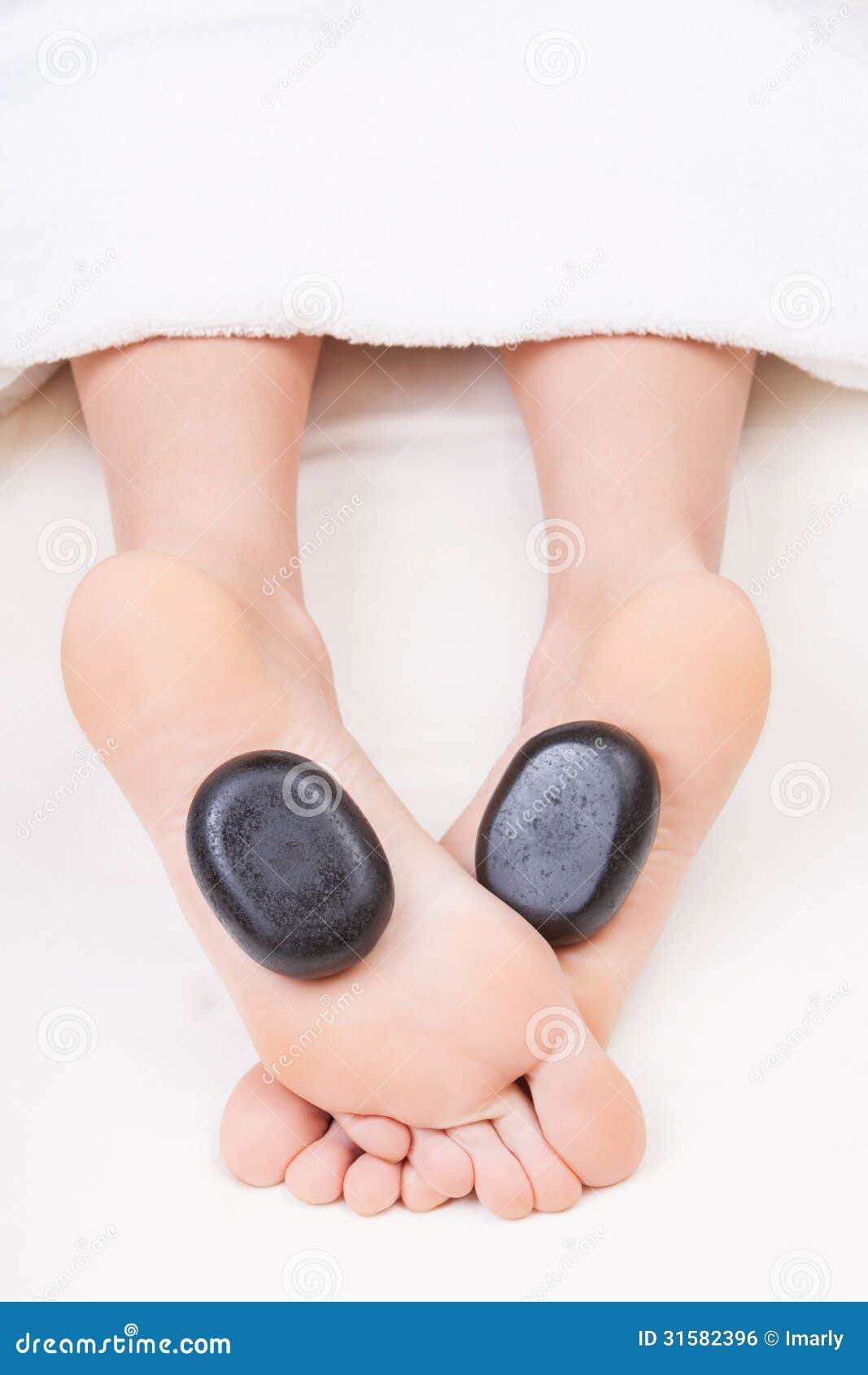 Hot Stone Feet Massage Royalty Free Stock Image Image