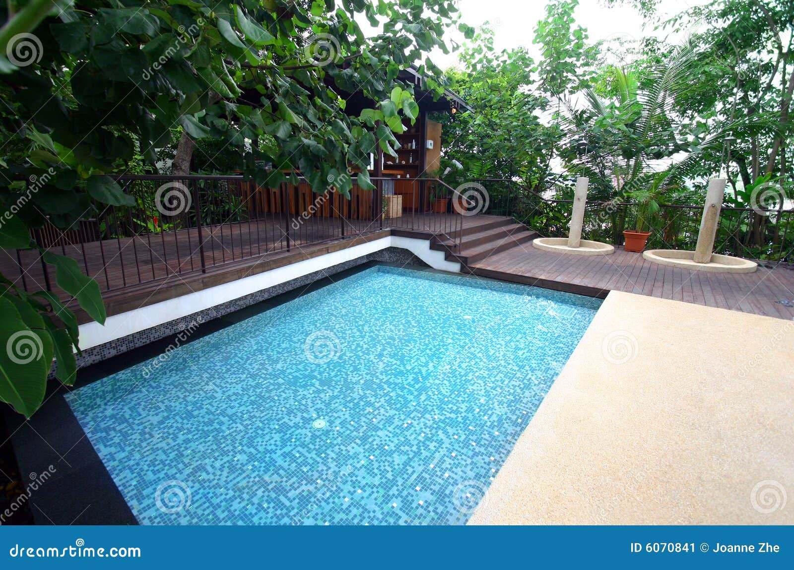 Hotel Resort Swimming Pool & Bar, Tropical Stock Image - Image ...