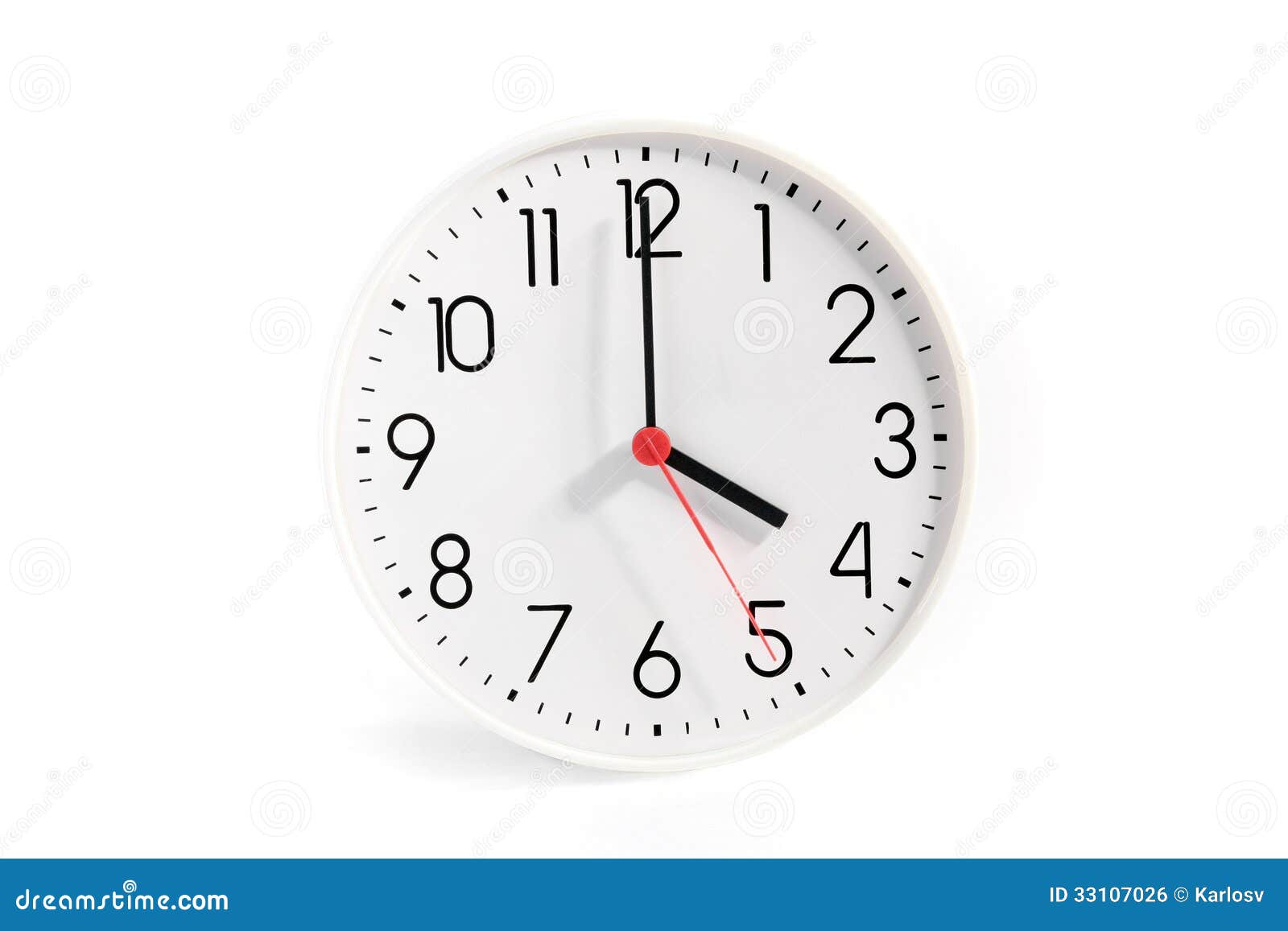 Hours On A White Background Royalty Free Stock Image Image 33107026